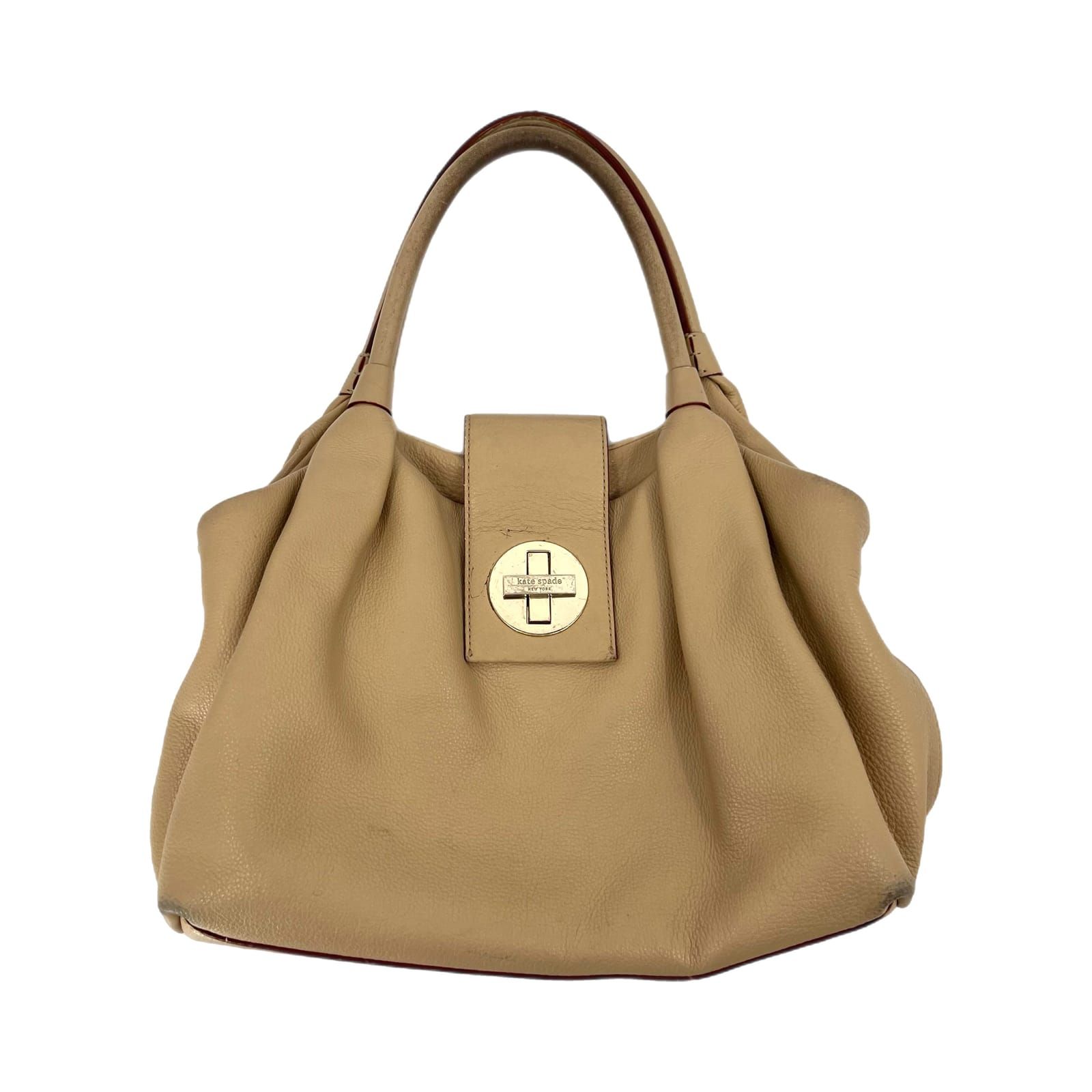 kate spade Beige Classic Leather Shoulder Bag