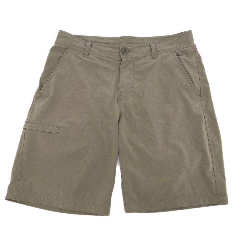 Columbia Tan Breathable Belted Athletic Shorts
