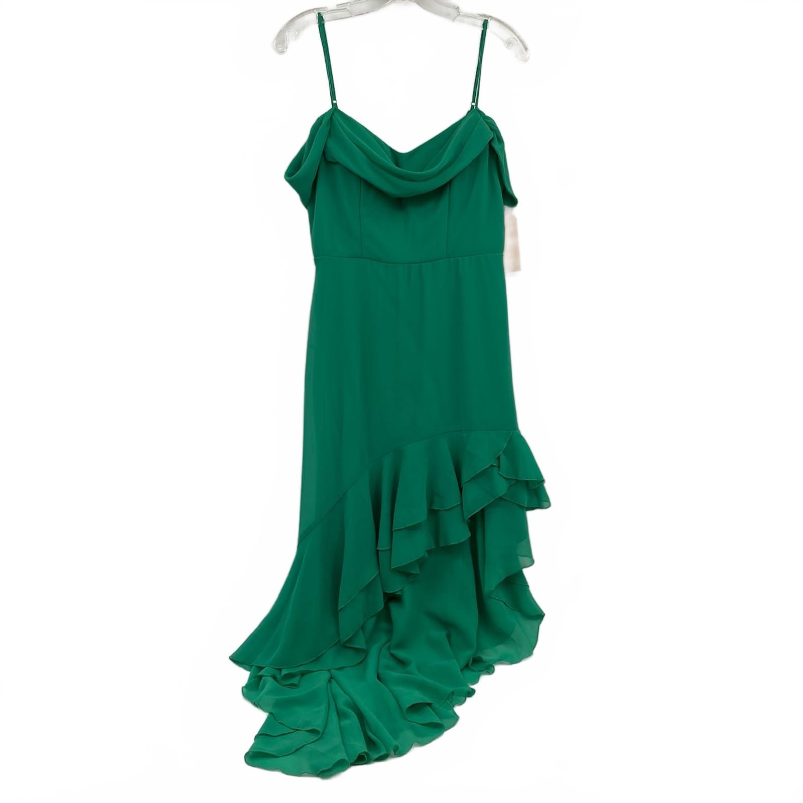 City Studio Green Cowl Neck Midi Dress — Size L, New With Tags