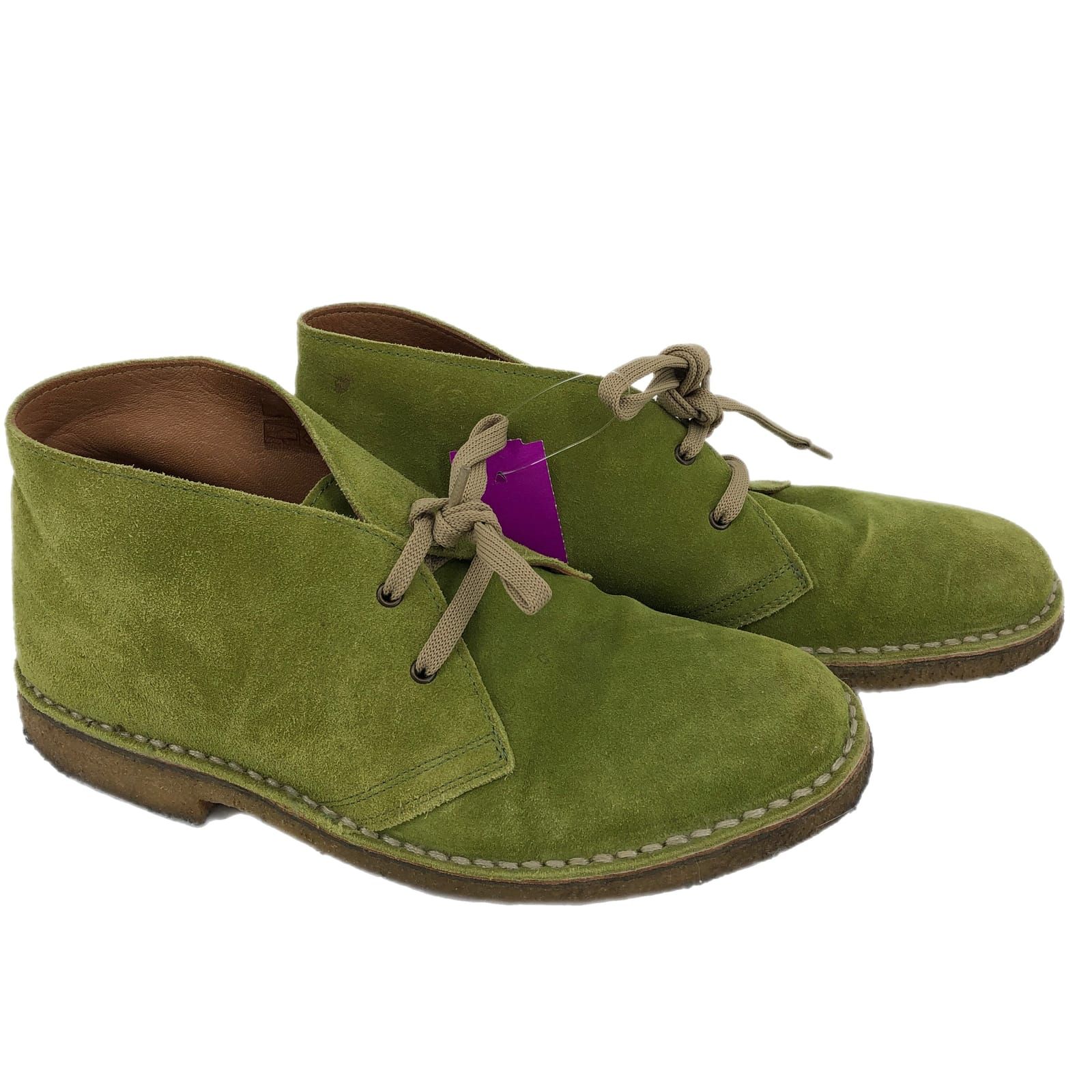 Classic Green Leather Chukka Boots