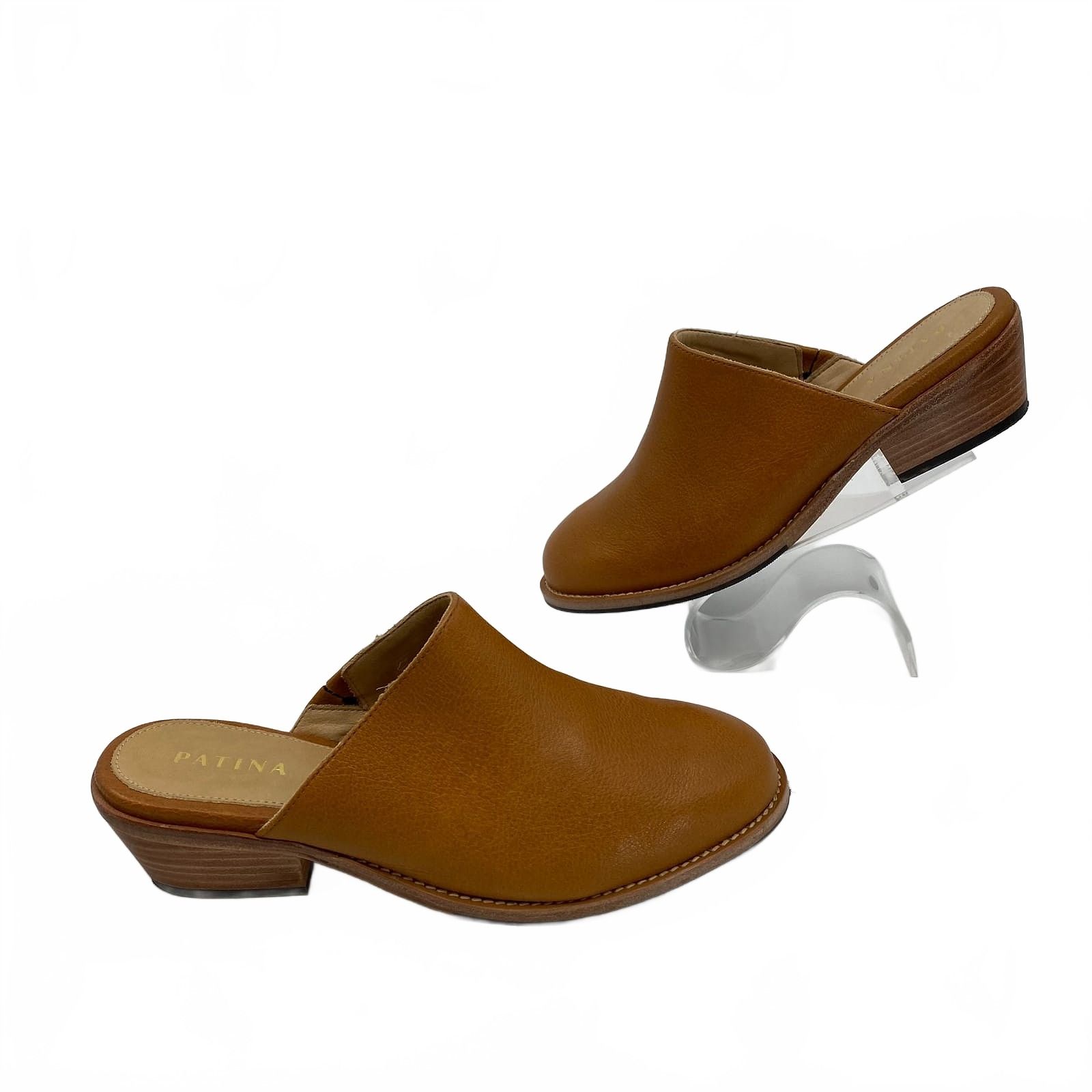 Patina Tan Mules