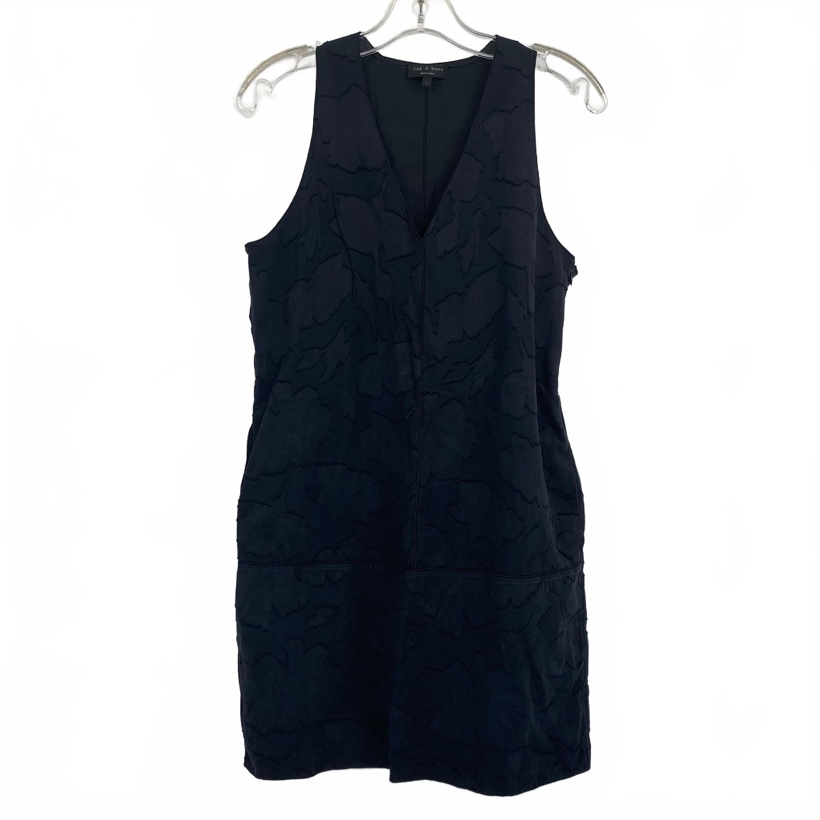 rag & bone Black 100% Cotton Mini Dress