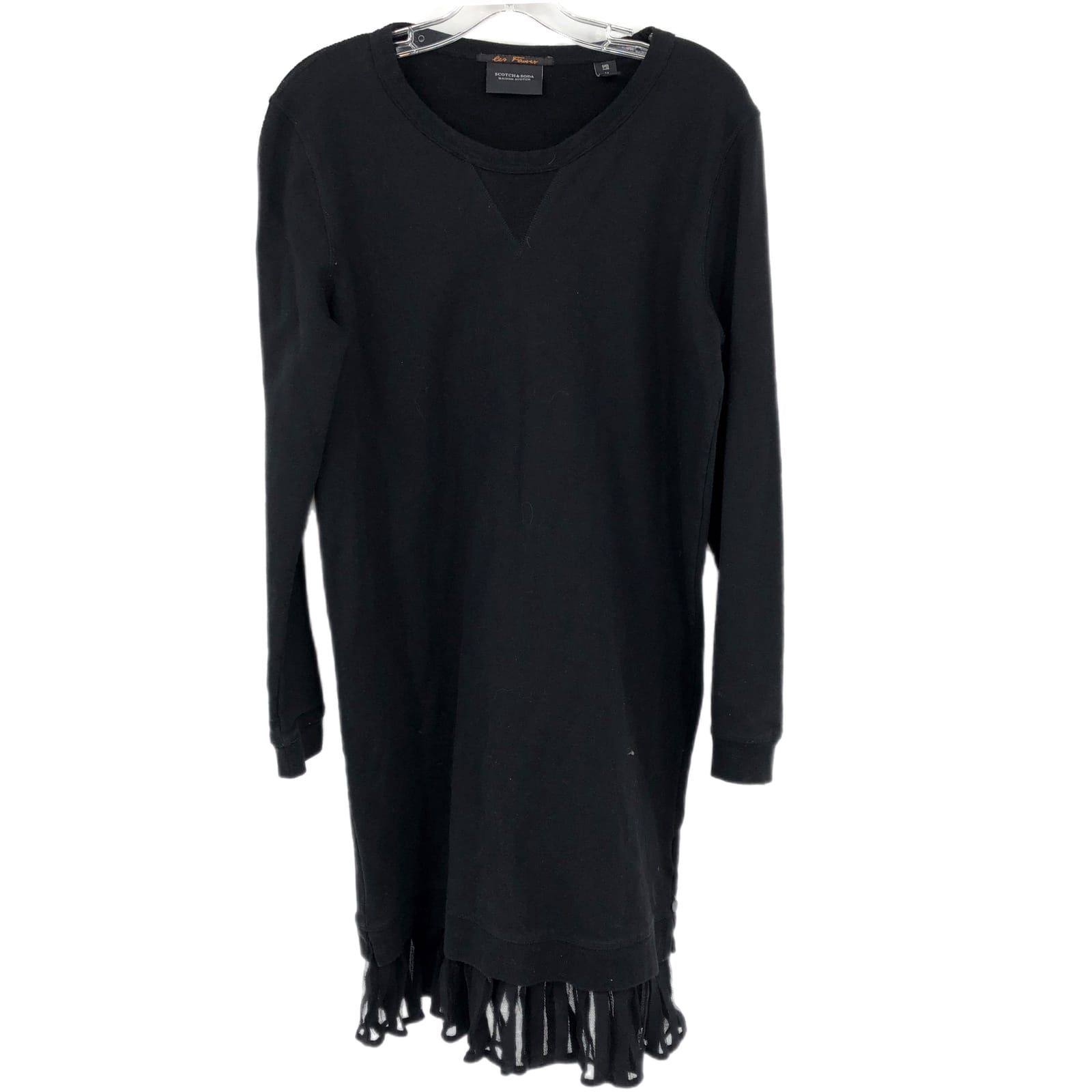 Scotch & Soda Black Pullover Midi Dress