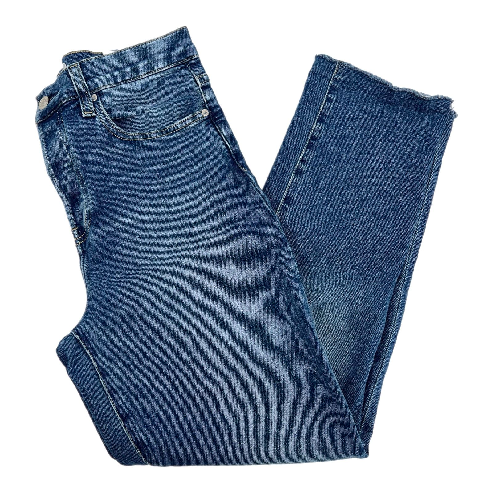 Frank & Eileen Blue Cork Mid Rise Straight Leg Jeans