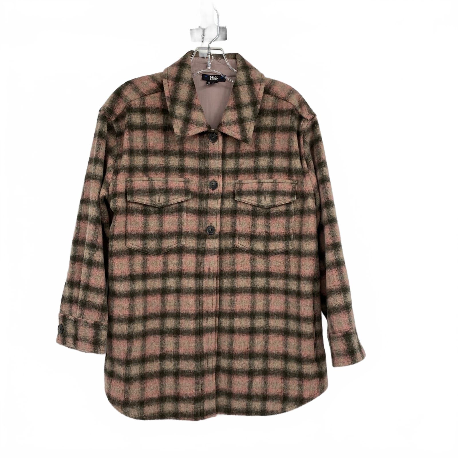 PAIGE Plaid Wool-Synthetic Button-Down Shirt