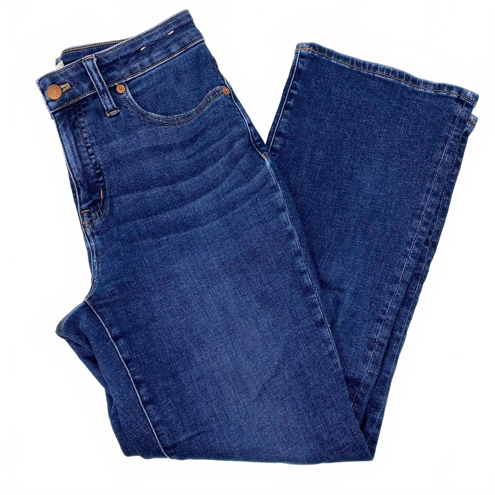 Madewell Dark Wash Curvy Kick Out Jeans