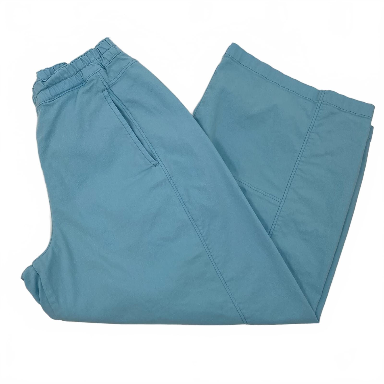 Pilcro Blue Cropped Wide Leg Pants