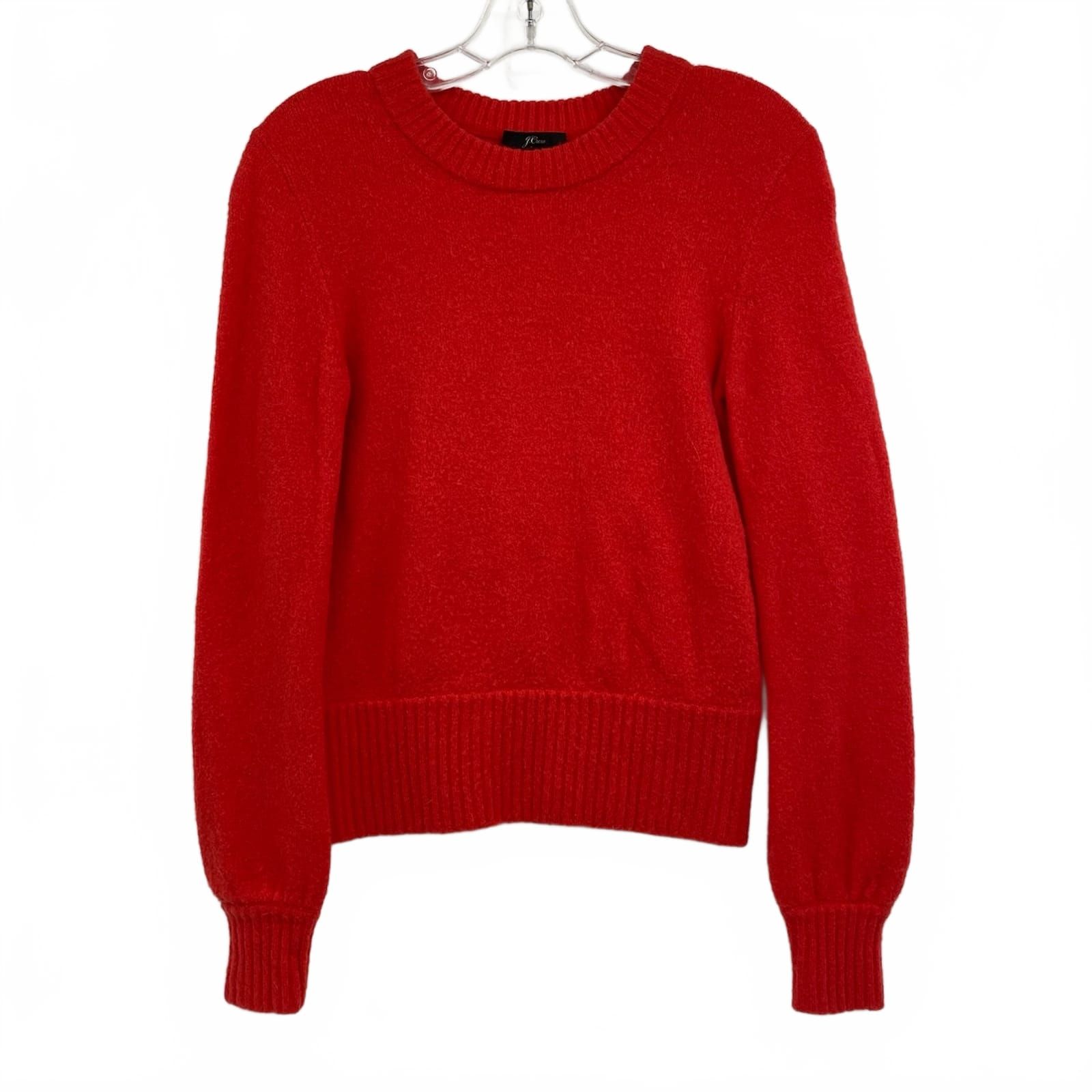 J. Crew Red Crewneck Knit Sweater
