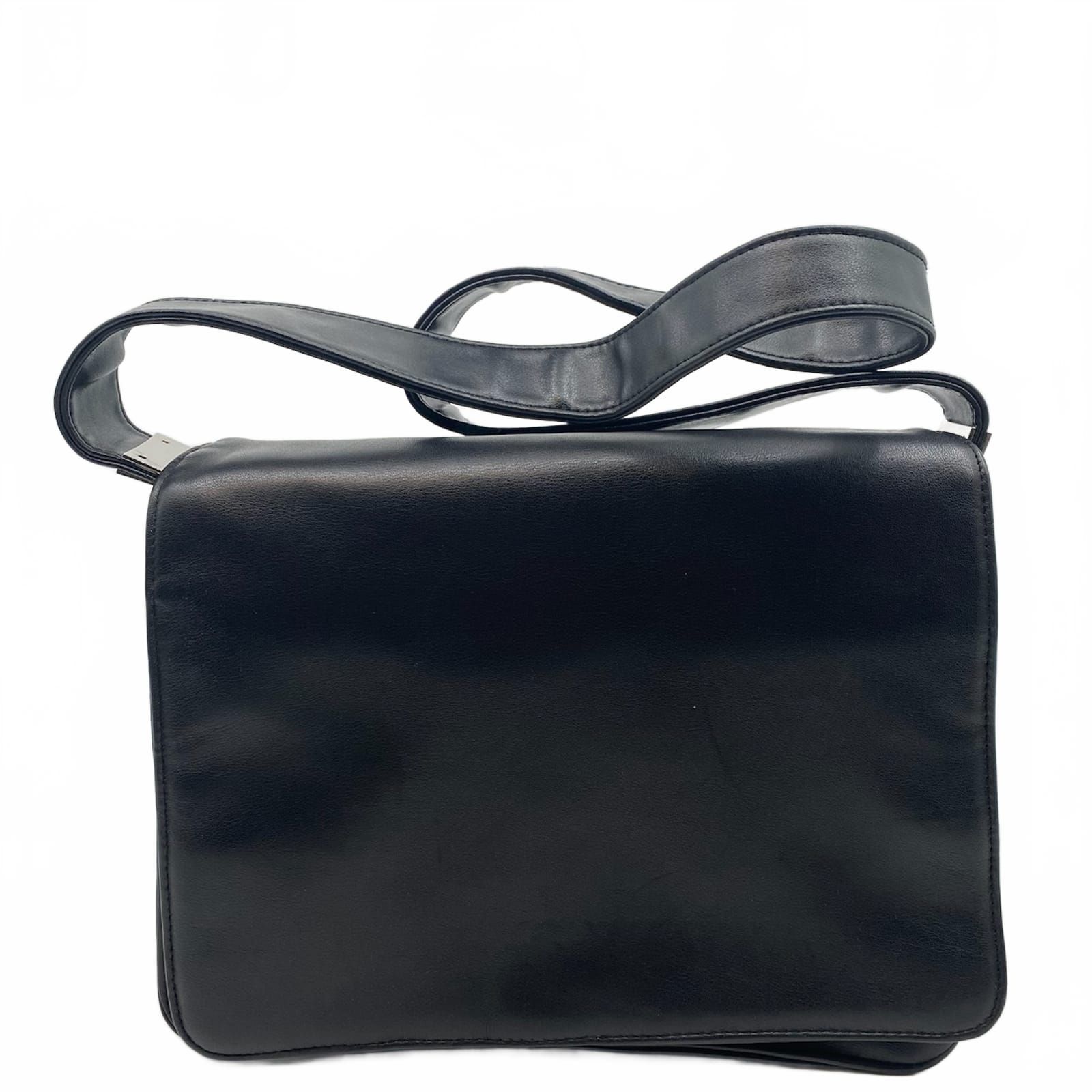 Worthington Black Saddle Flap Shoulder Bag