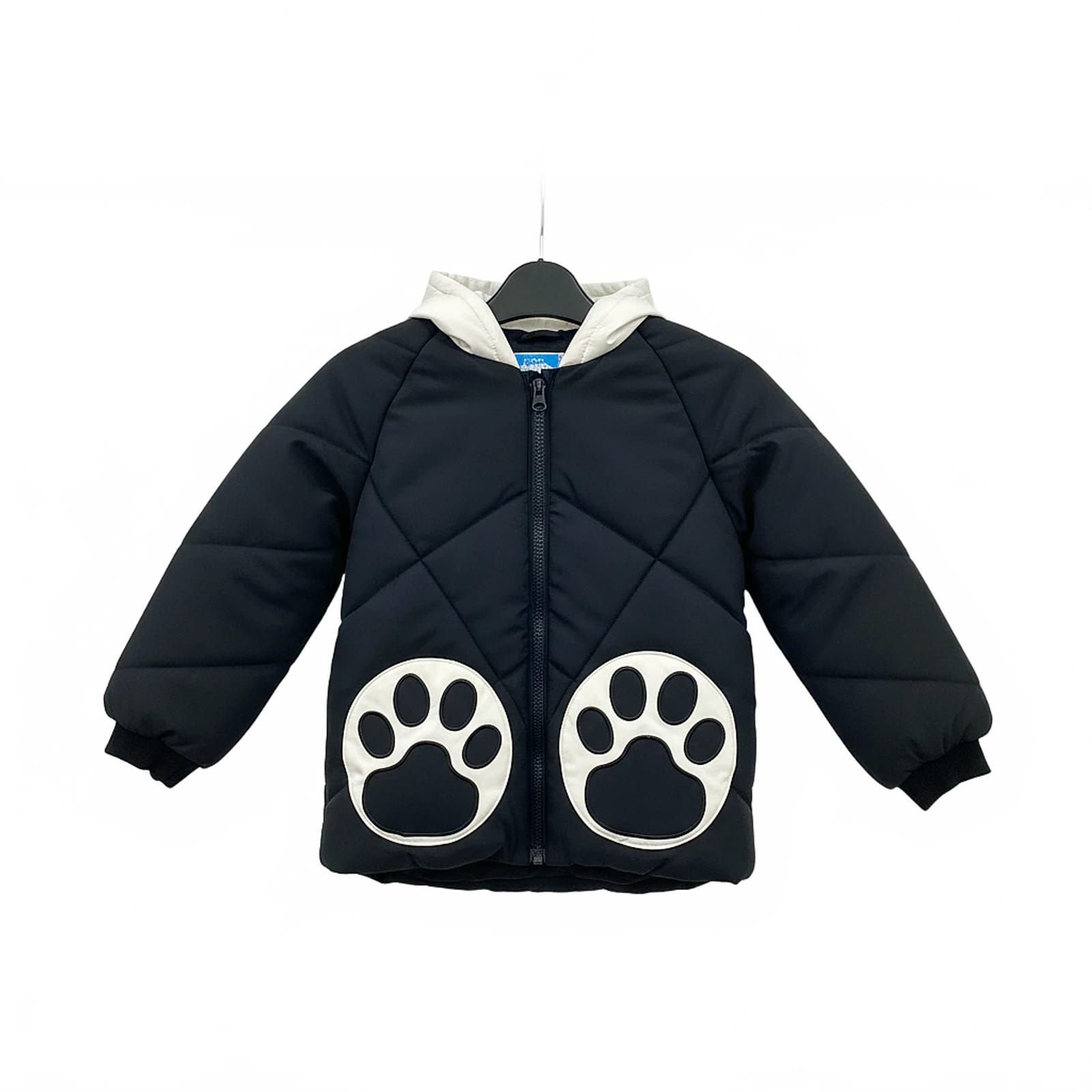 Baleno Junior Black White Panda Bear Puffer Jacket