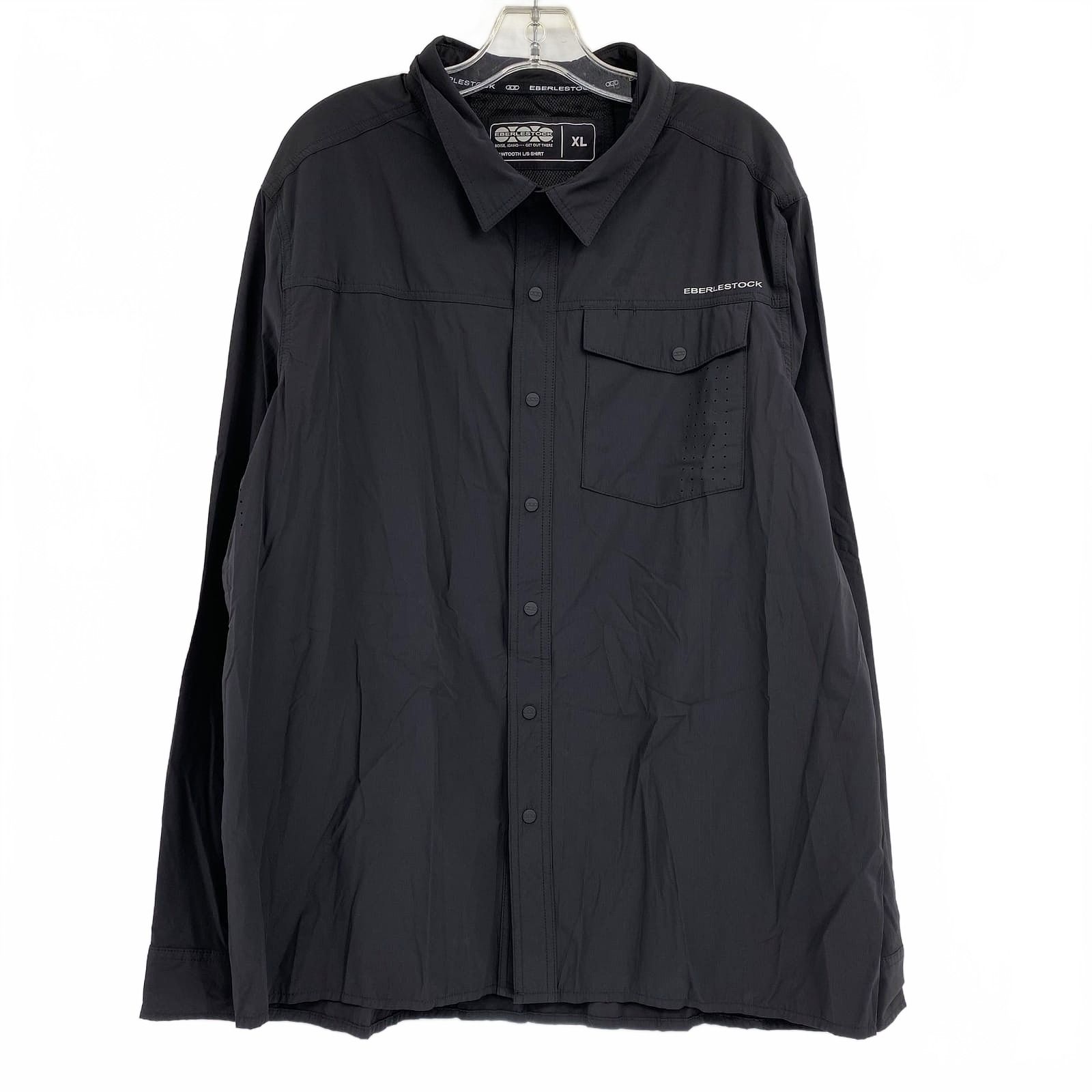 Eberlestock Black Sawtooth Long Sleeve Snap Button Athletic Shirt