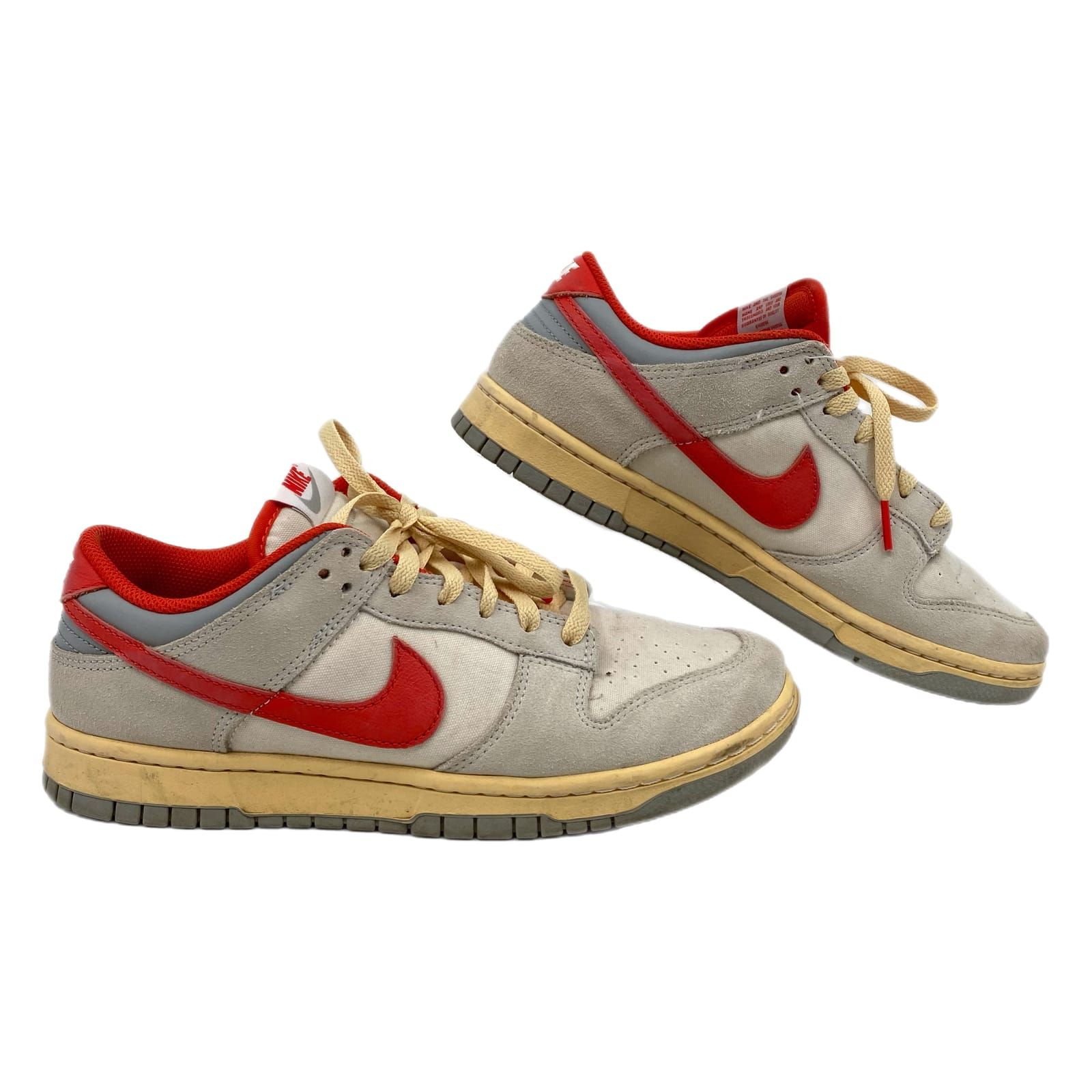 Nike Gray Red Dunk Low Sneakers