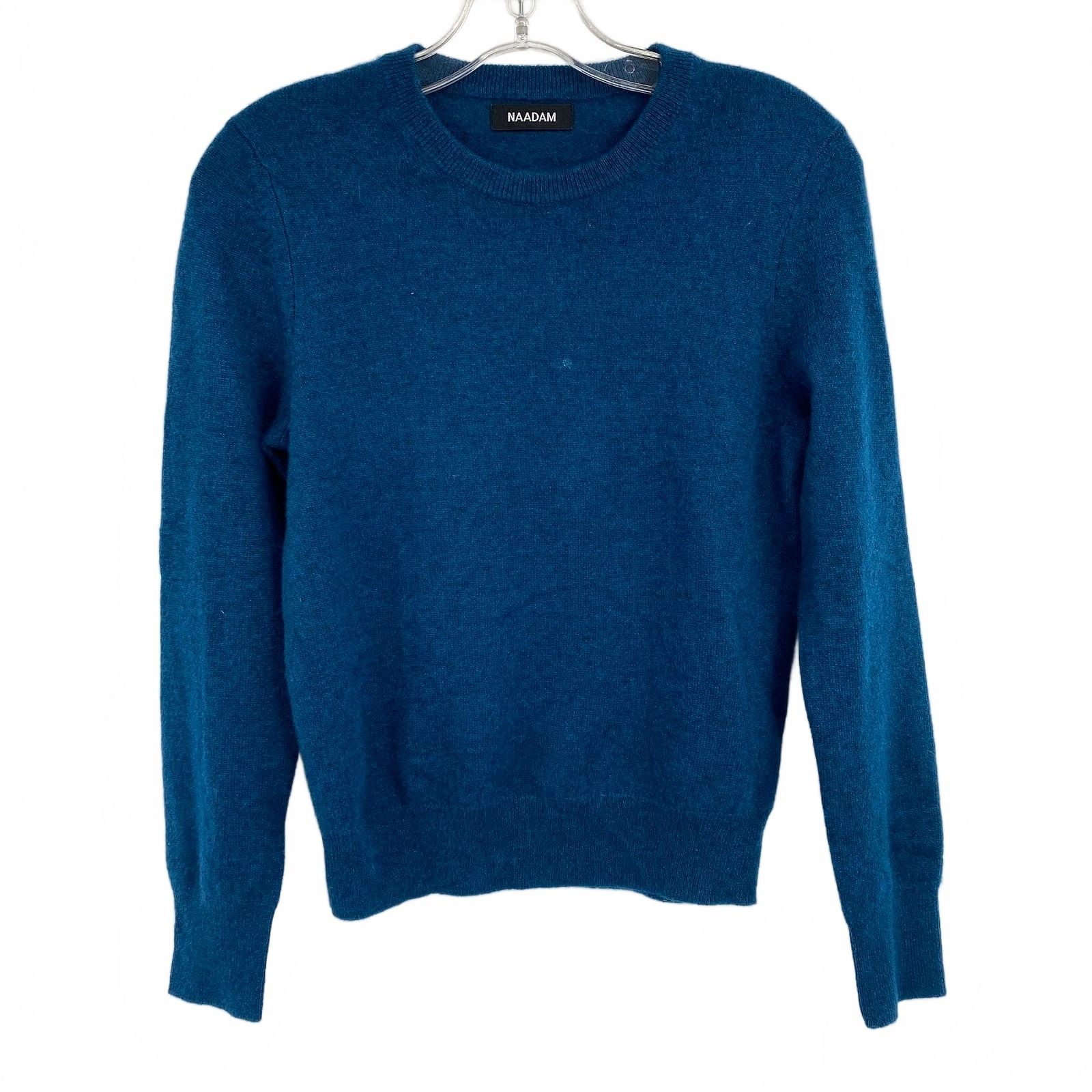 NAADAM Blue Crew Neck Sweater