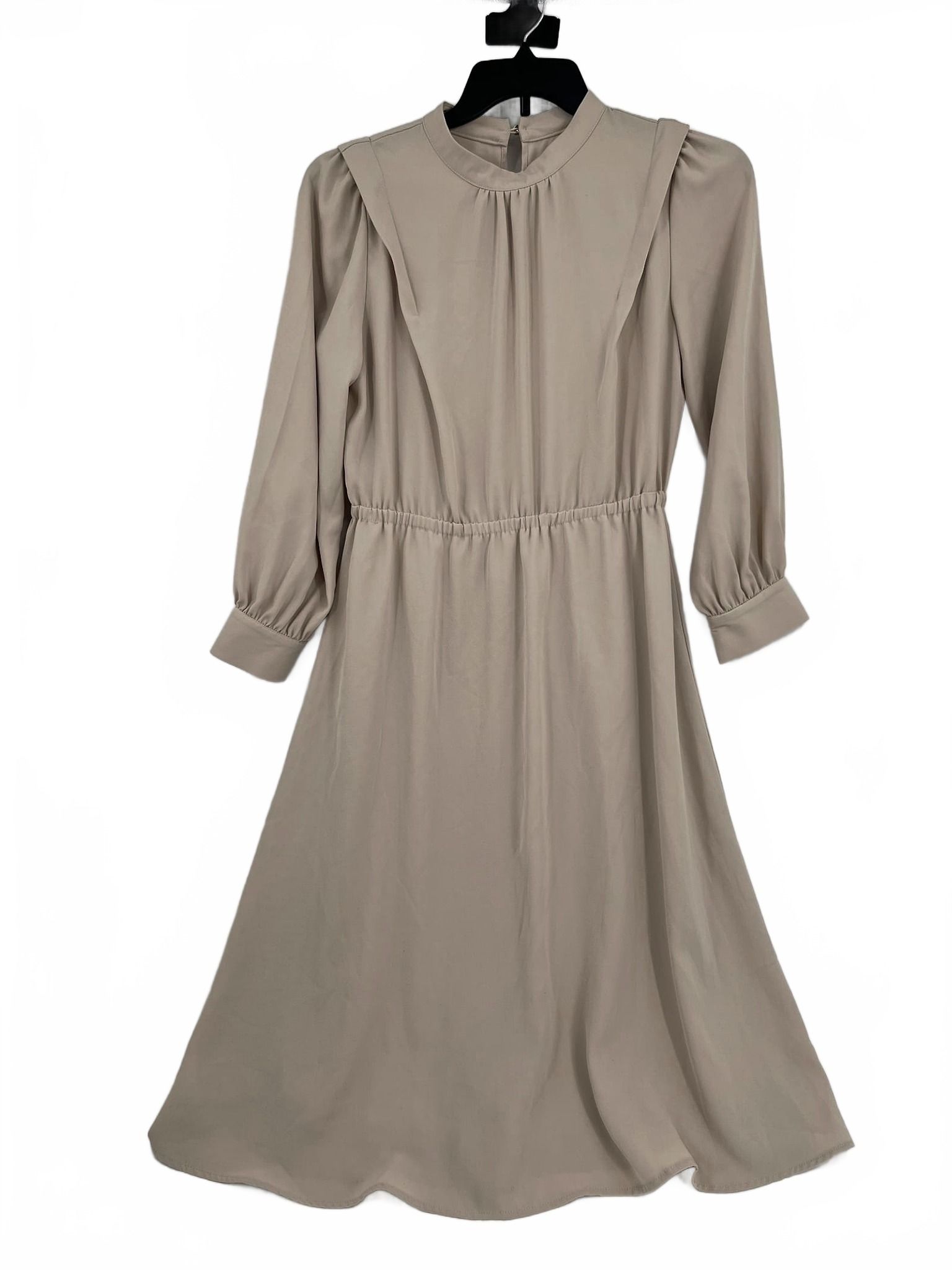 Dreskip Beige Midi A-Line Dress