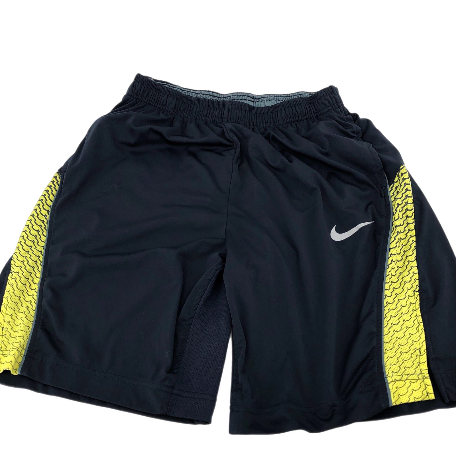 Nike Blue Yellow High-Rise Athletic Shorts