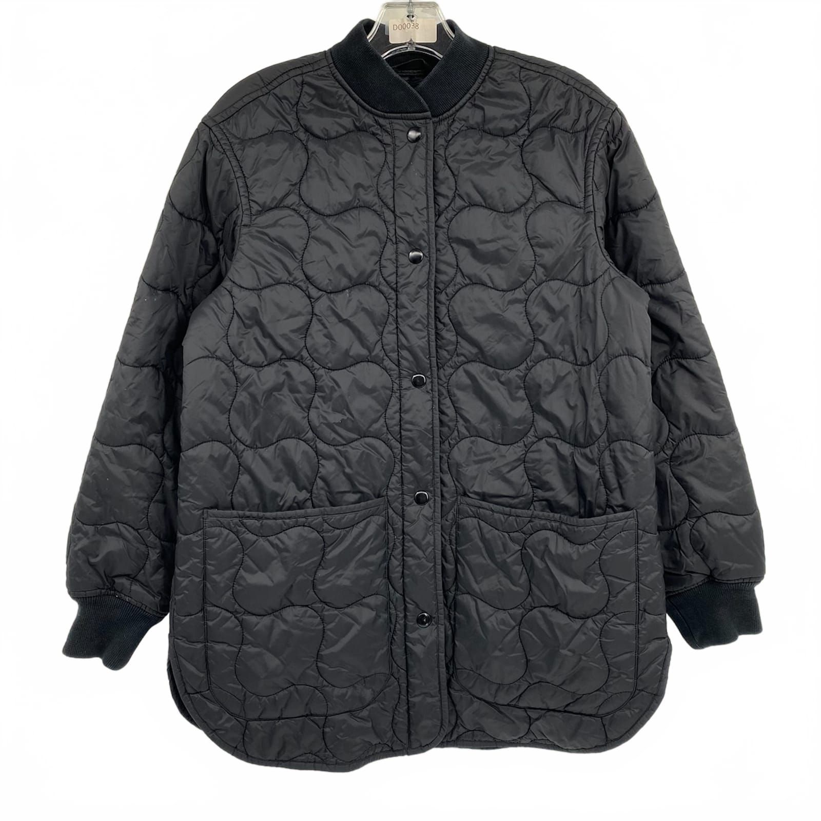 Madewell Black Quilted Snap Closure Jacket