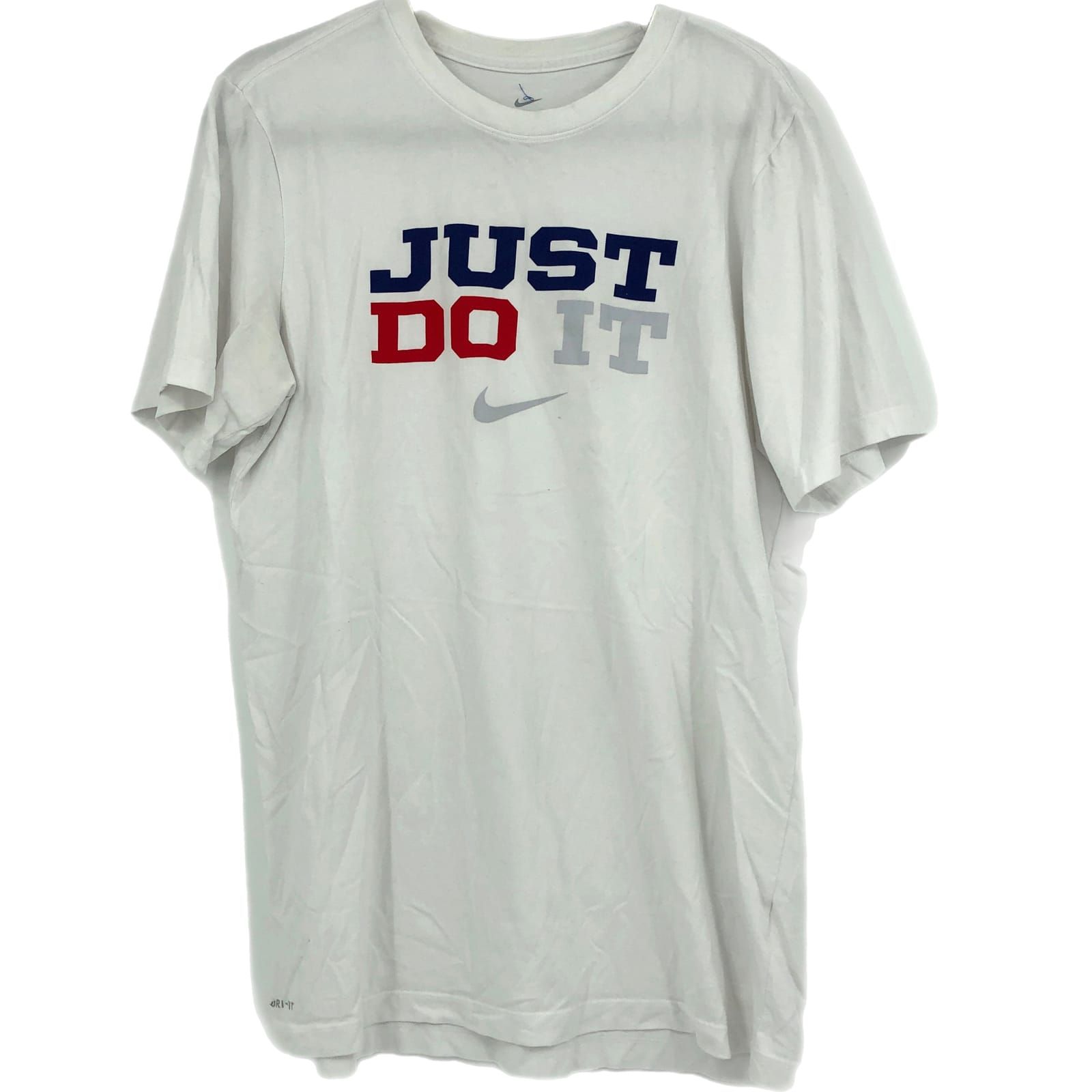 Nike White & Blue Graphic Tee