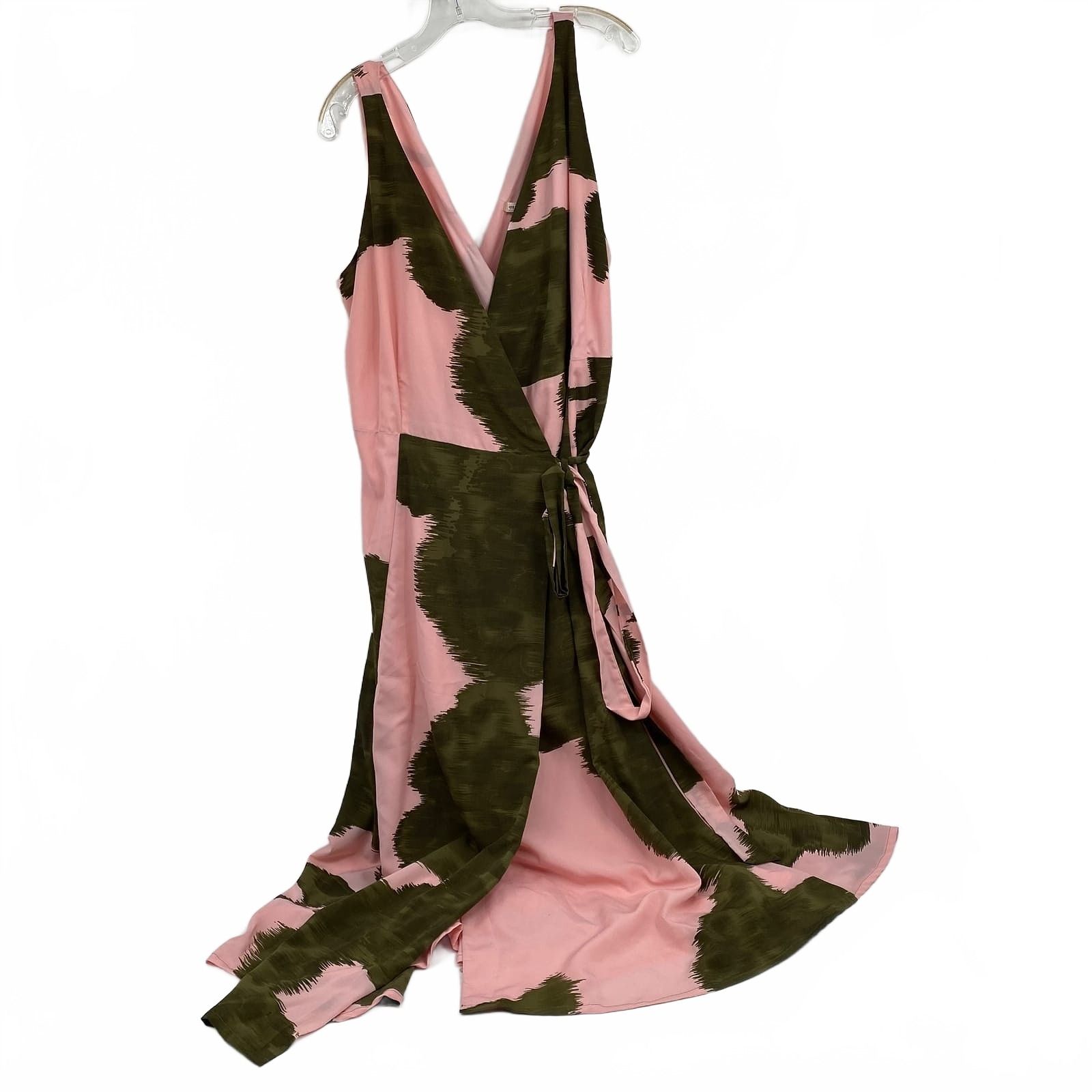 Hutch Pink/Green Maxi Wrap Dress