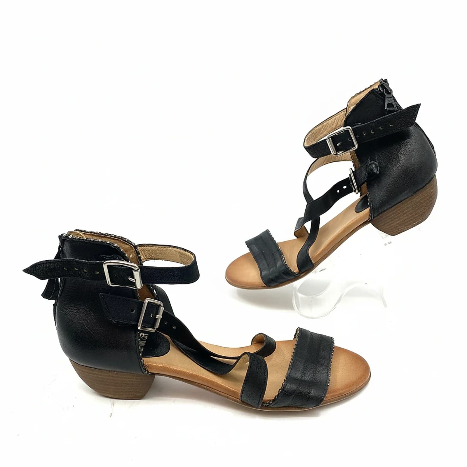 Miz Mooz Black Leather Sandals