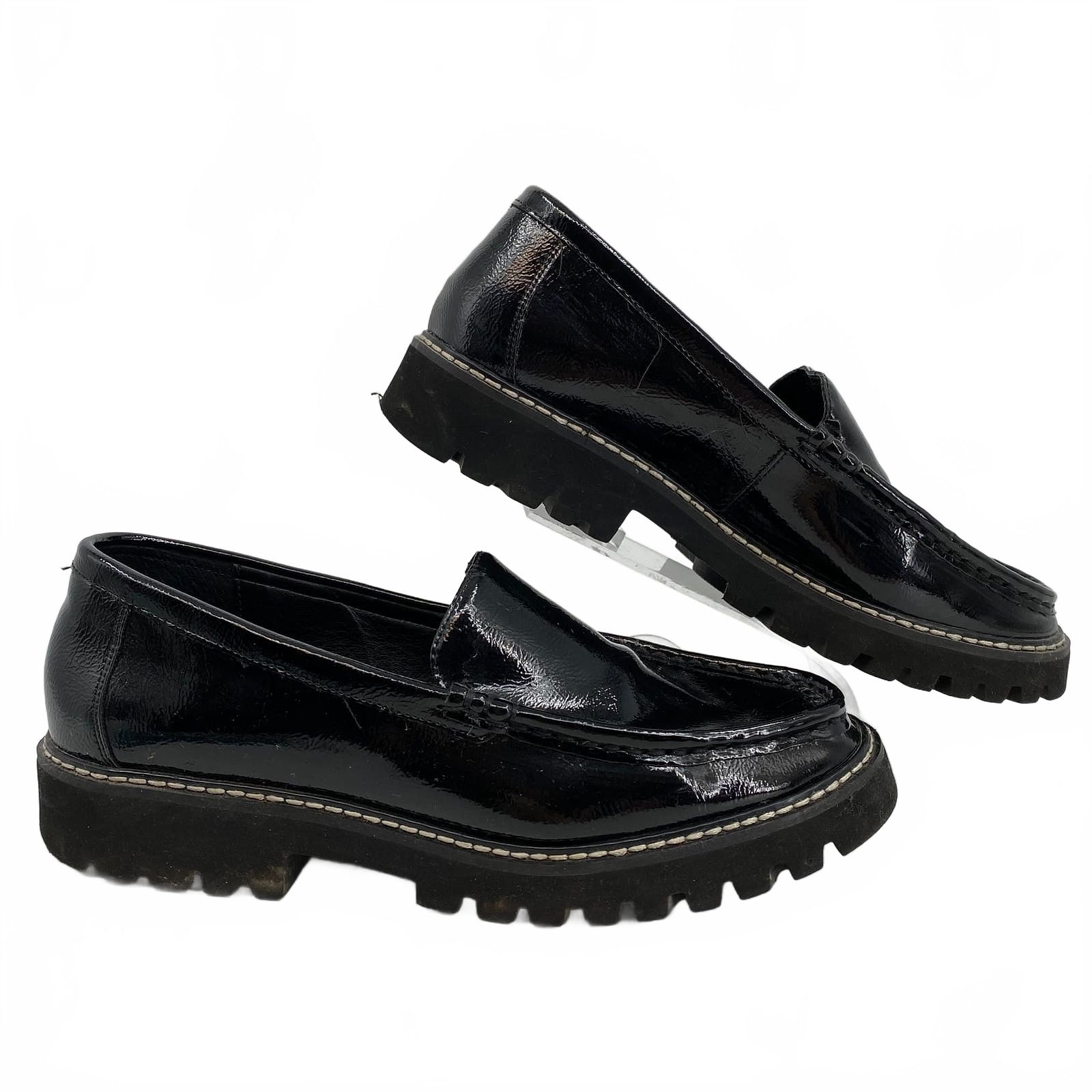 Donald J. Pliner Black Hope Patent Loafers