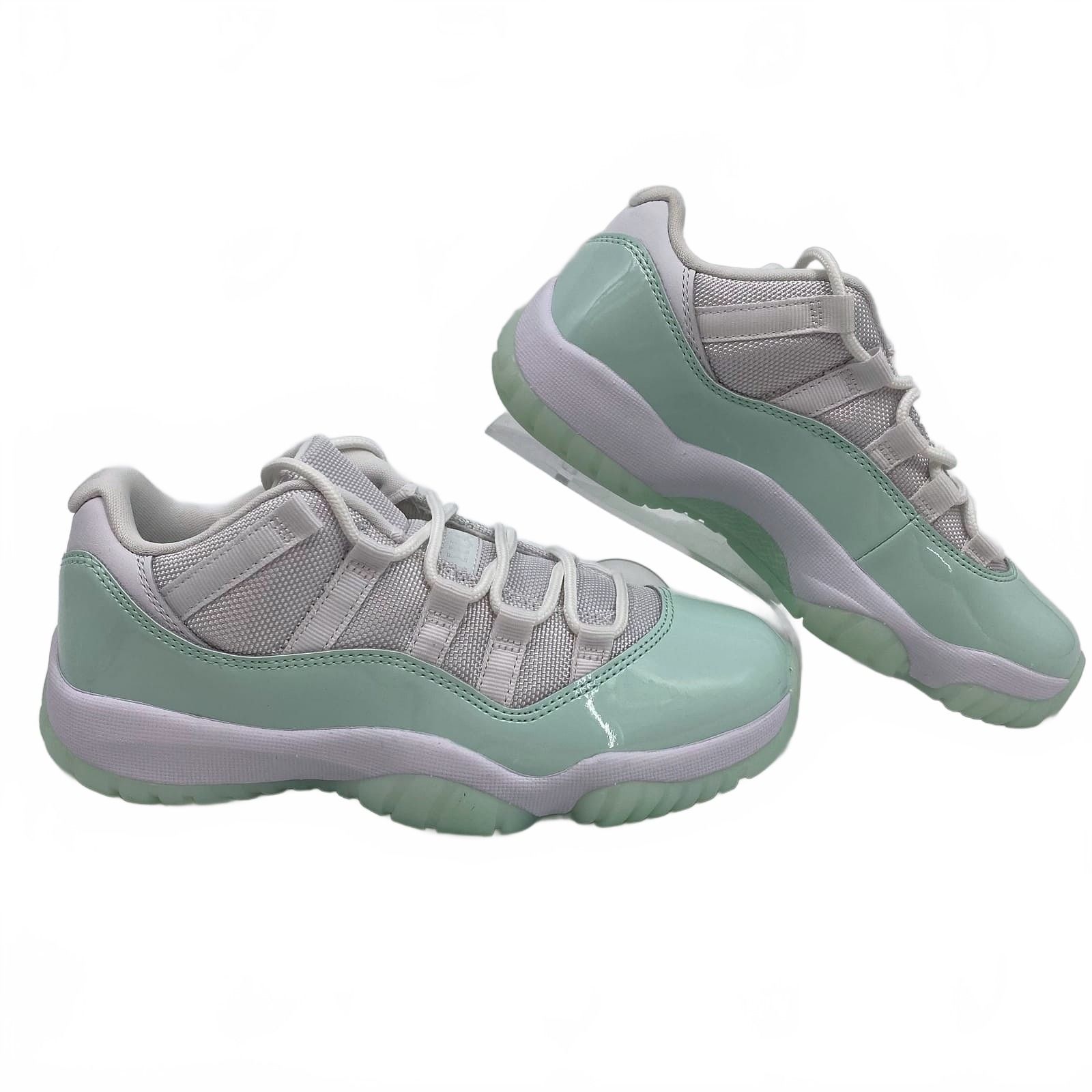 Air Jordan Sea Green White Low Retro 11 Sneakers