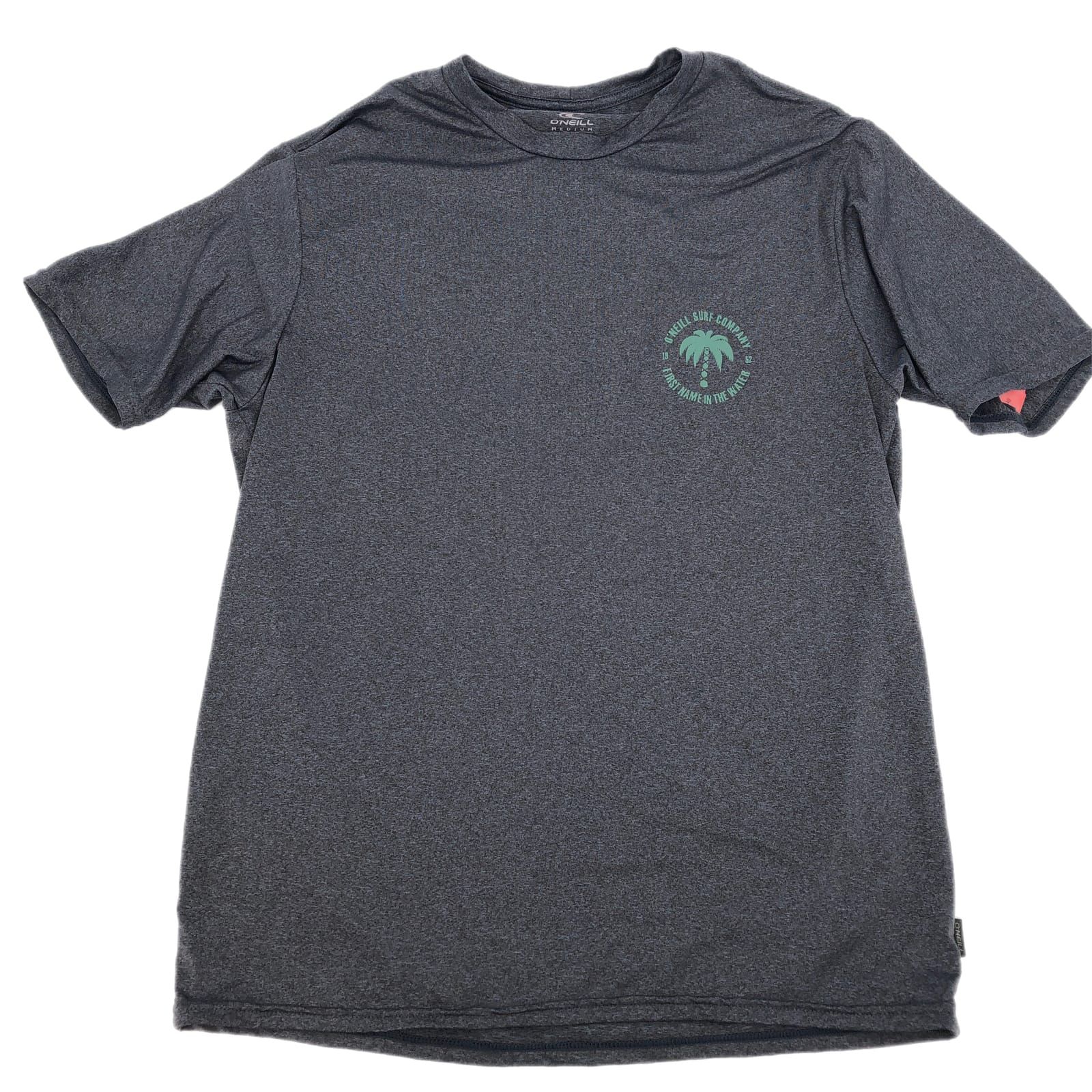Men's Gray Basic T-Shirt, Size M, Slim Fit, Breathable – Good Condition