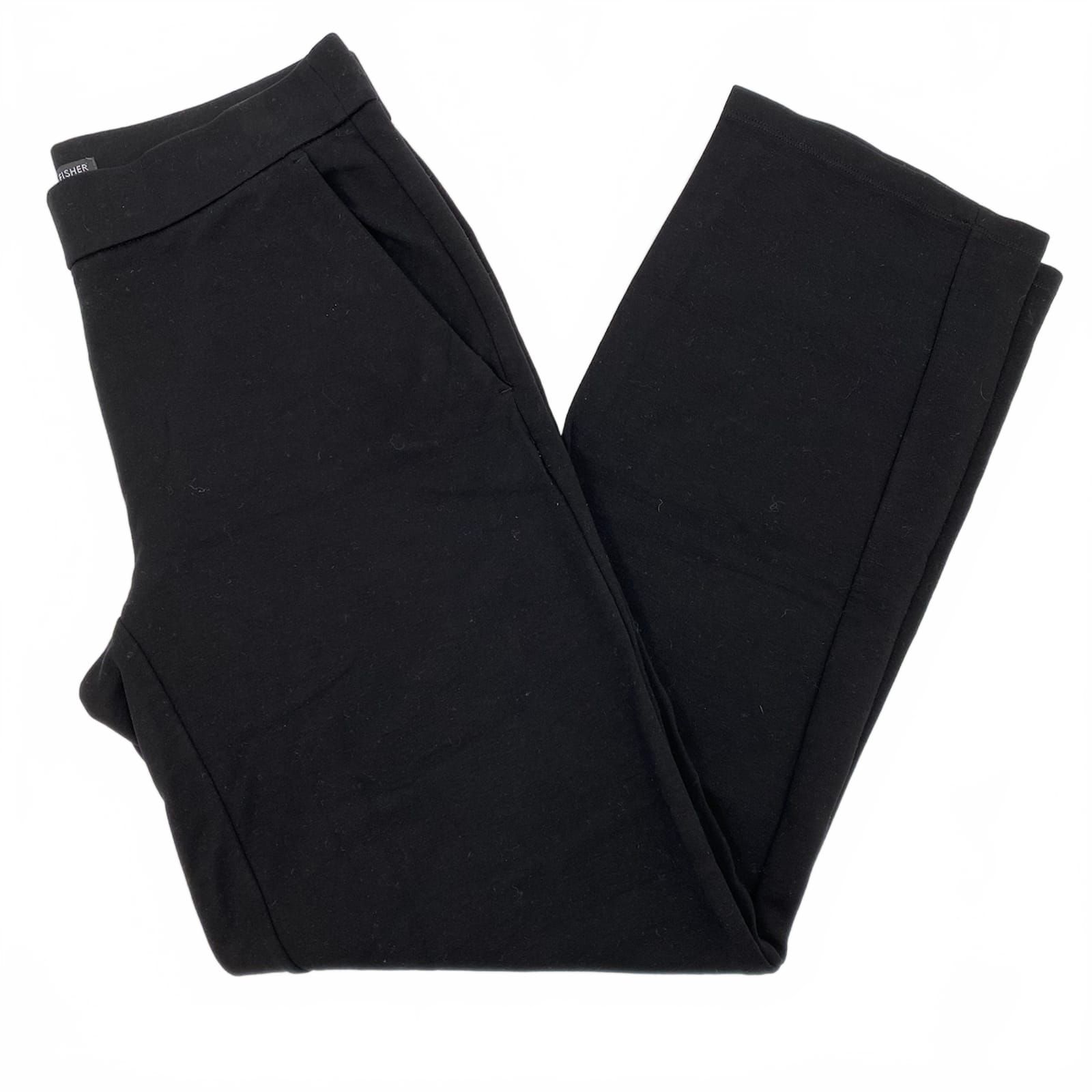 Eileen Fisher Black Straight Leg Stretch Trousers