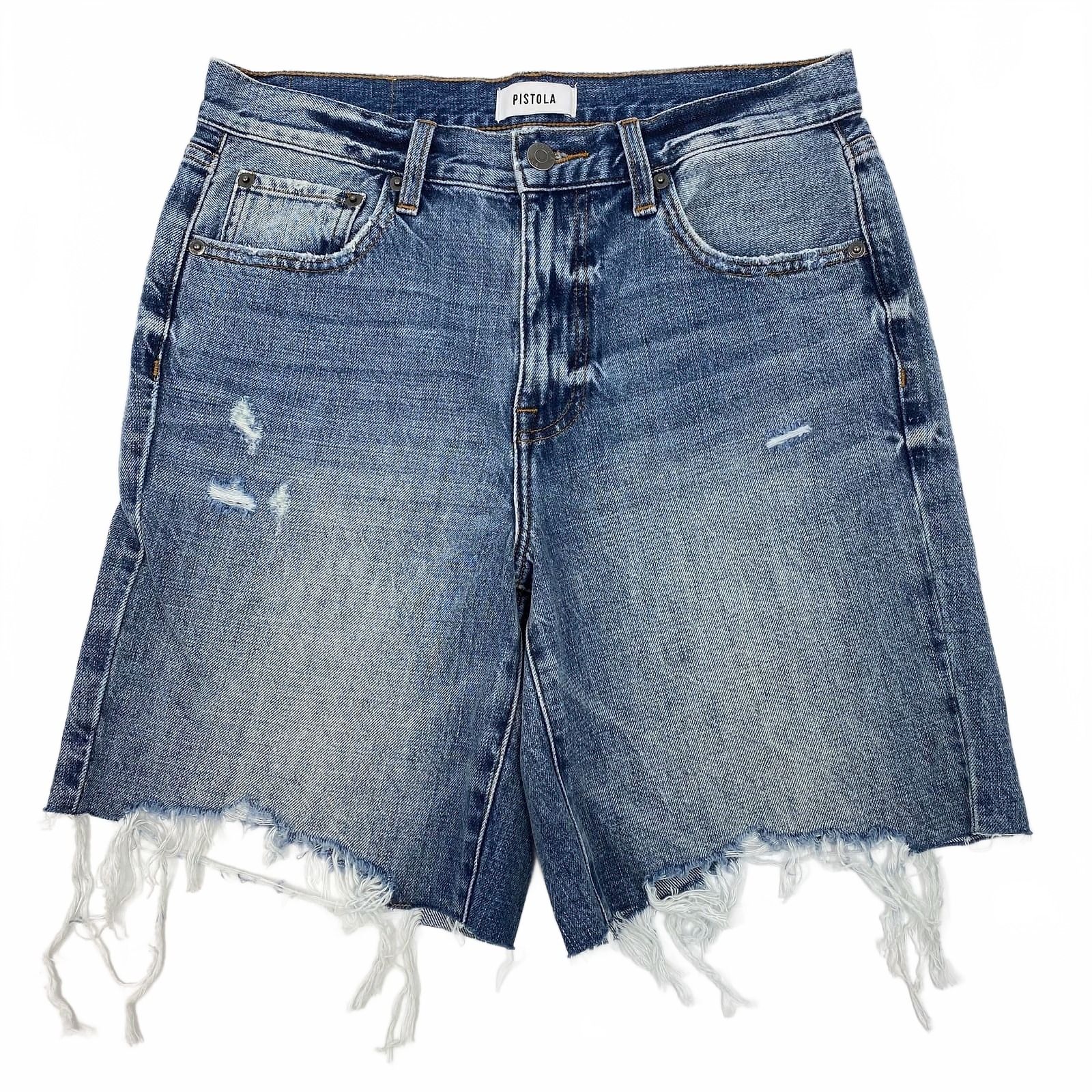 Pistola Light Wash Kelly 90s Skater Denim Shorts