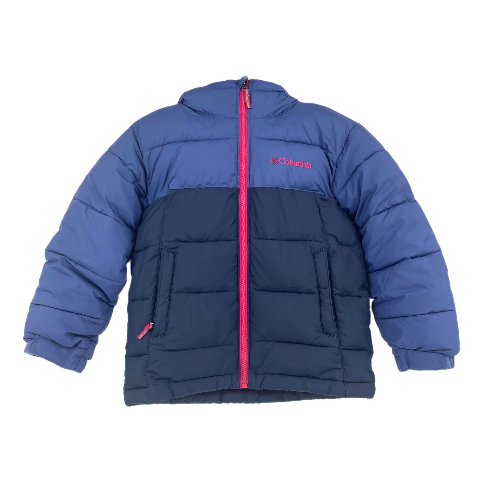 Columbia Blue & Purple Colorblock Puffer Jacket