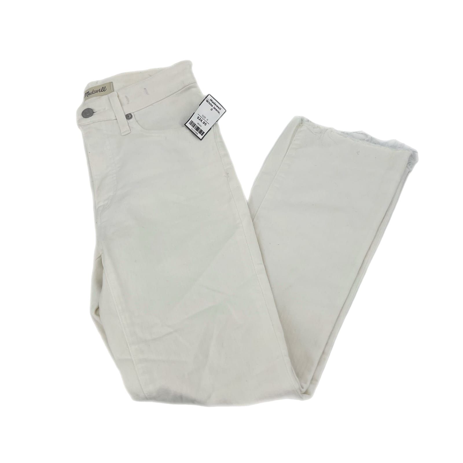 Madewell White Straight Leg Jeans