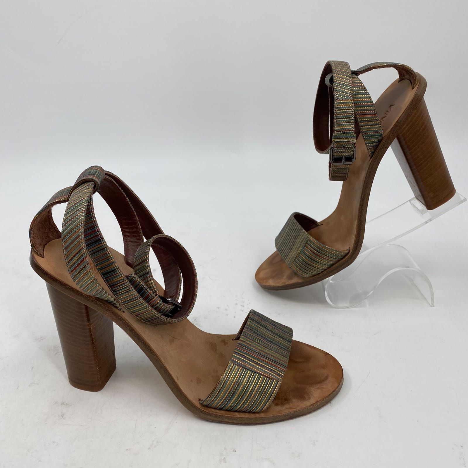 Vince Baba wrap around Heels Blue Brown