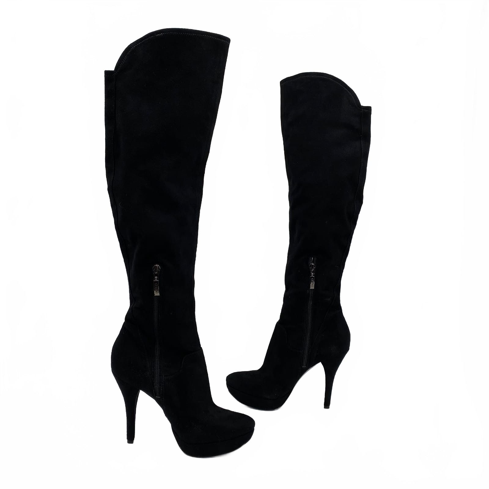 Guess Black Heeled Boots Tall