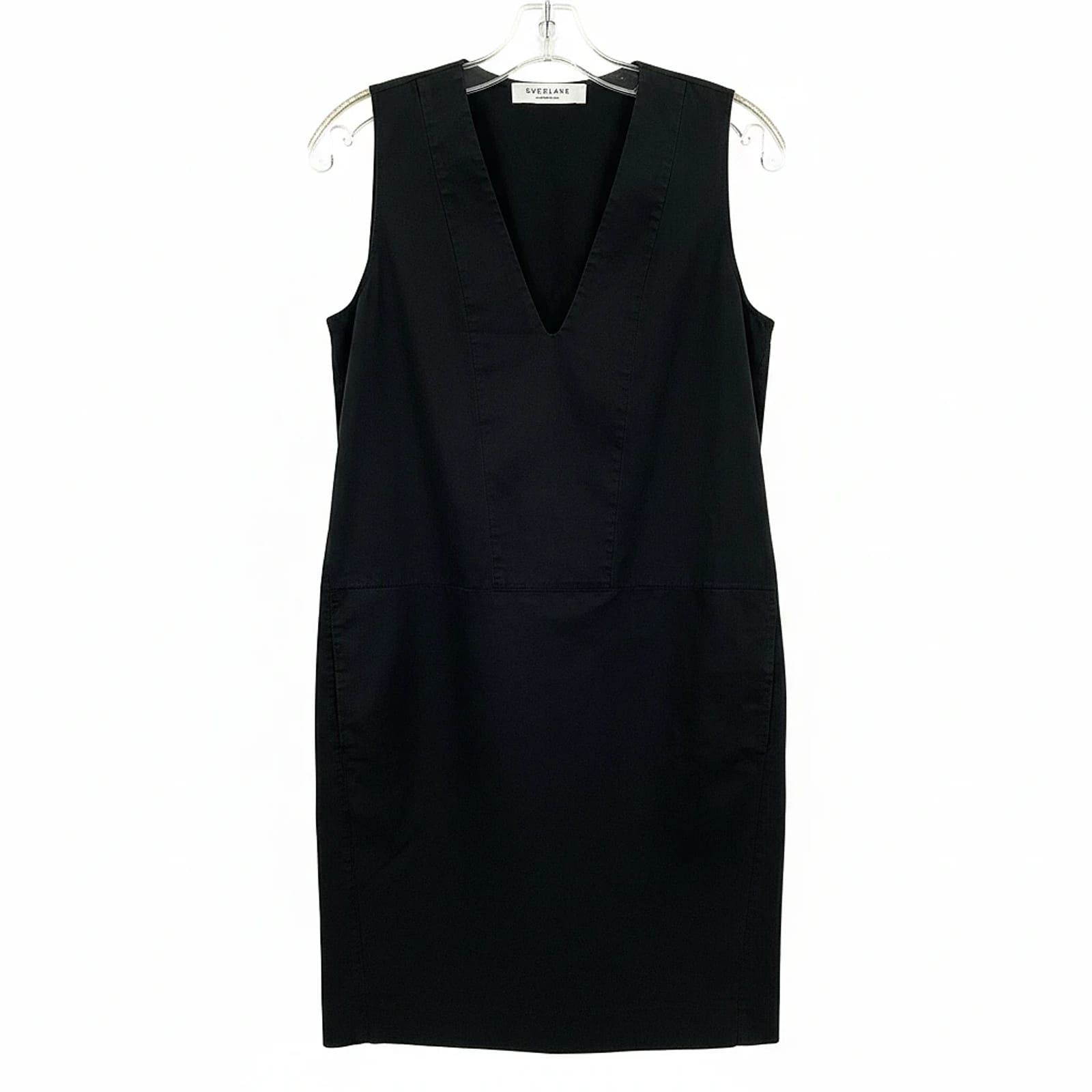Everlane Black V-Neck Midi Dress