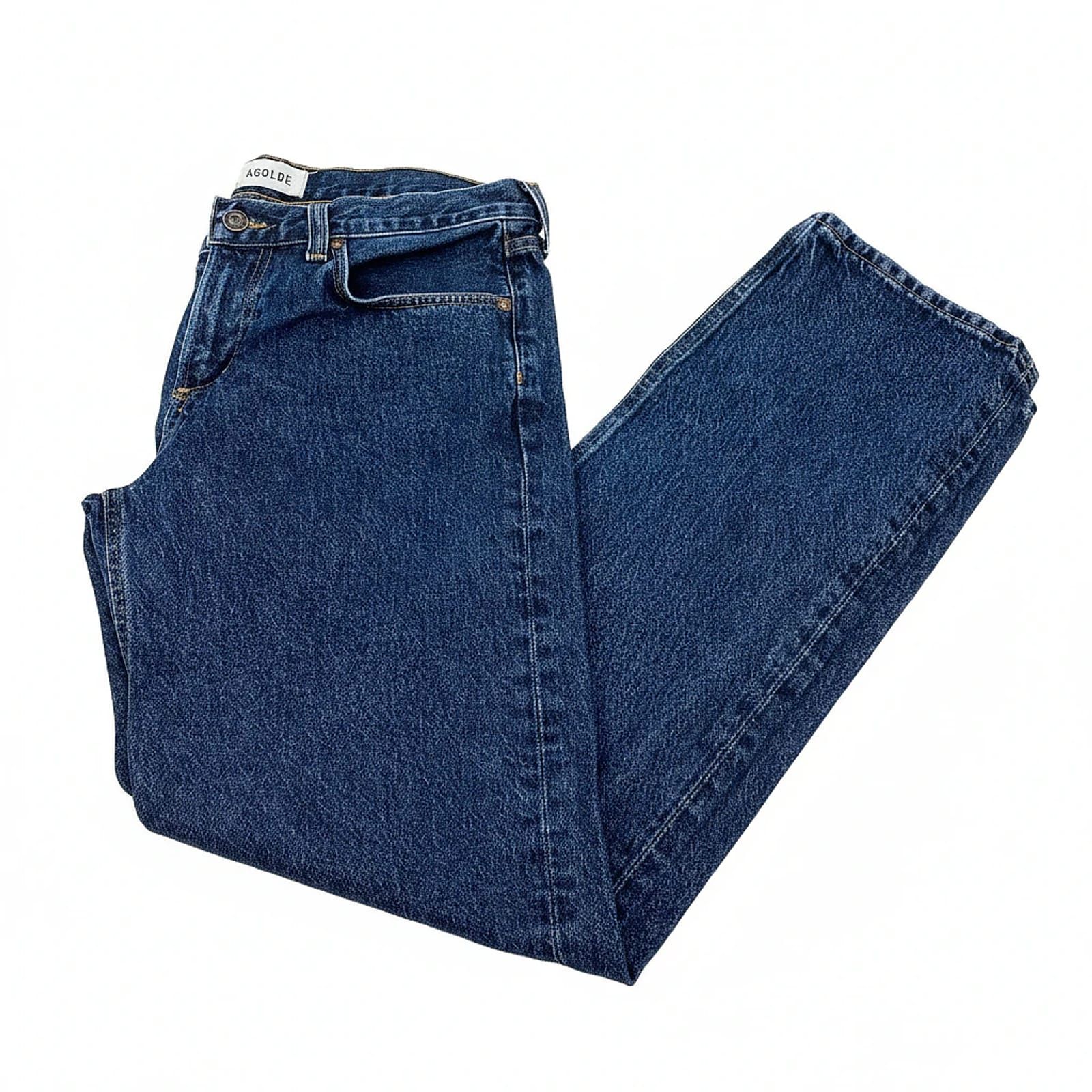 Agolde Blue 100% Cotton Straight Leg Jeans