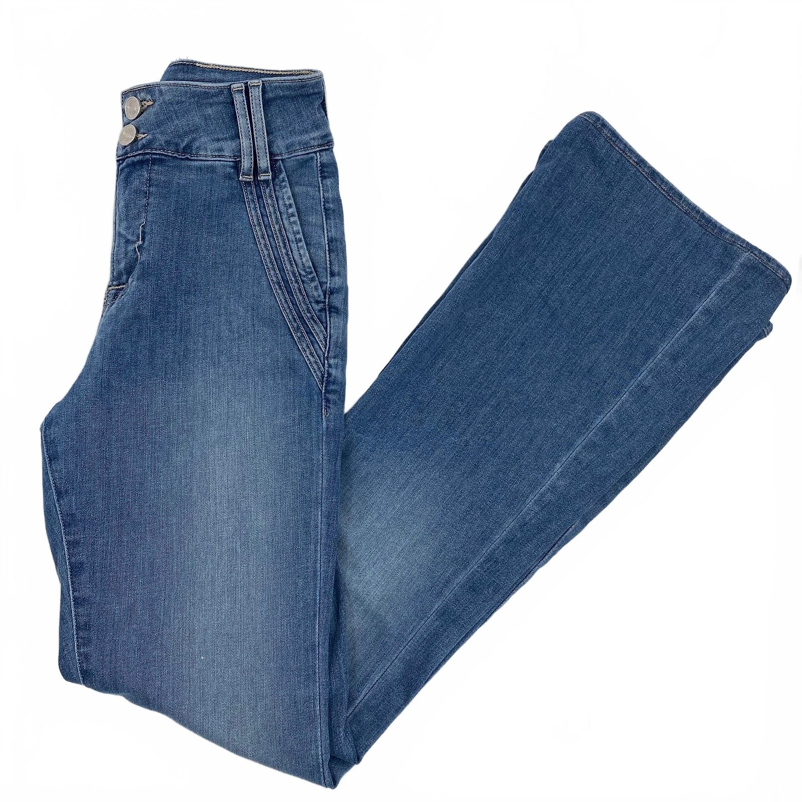 Frame Denim Blue Jeans Flare Wide Leg