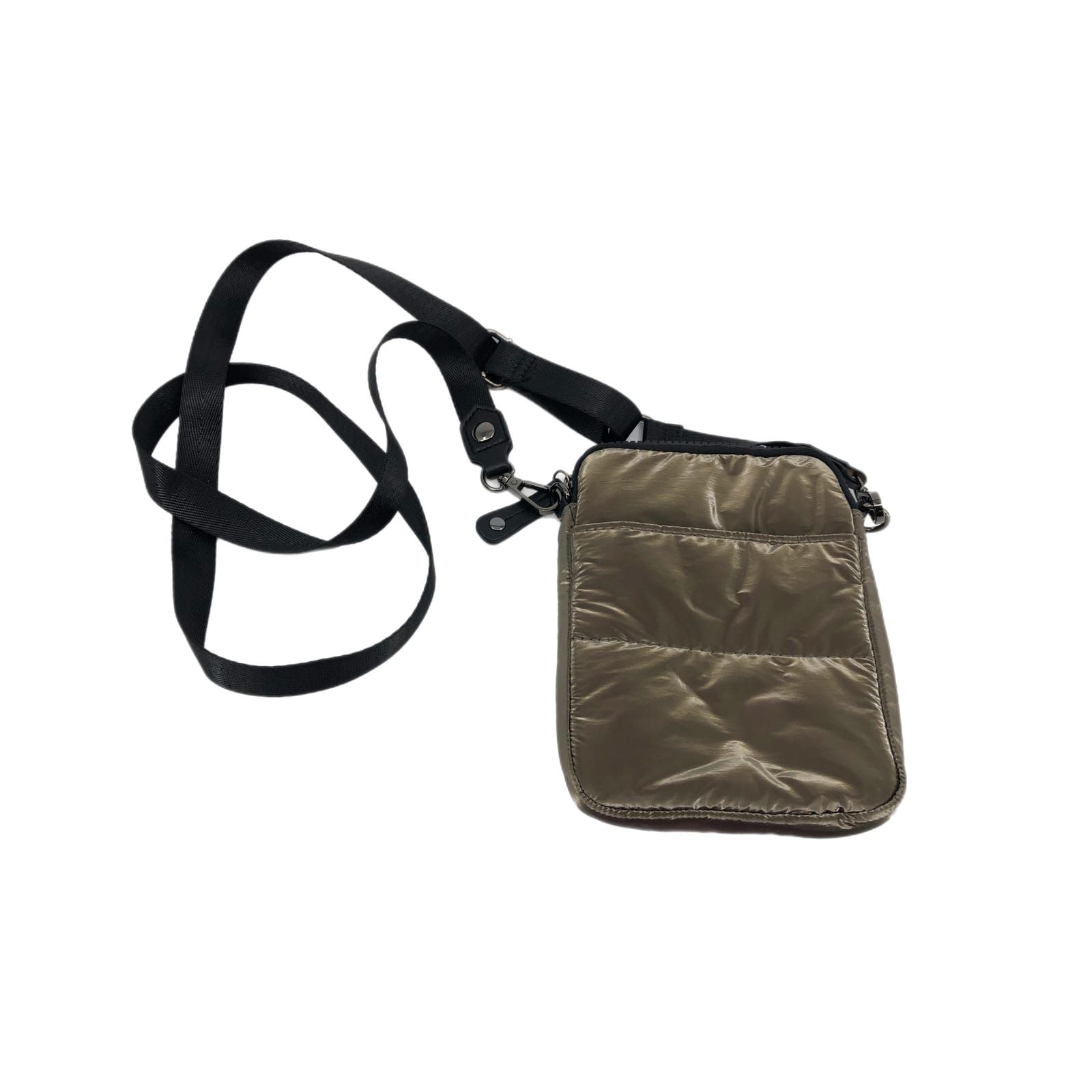 Sondra Roberts Gold Nylon Crossbody Bag