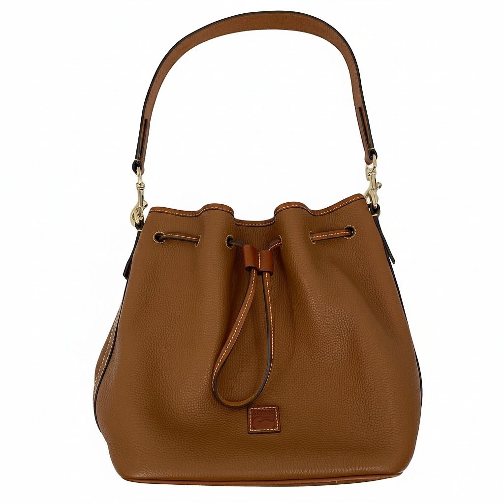 Dooney & Bourke Tan Leather Bucket Shoulder Bag