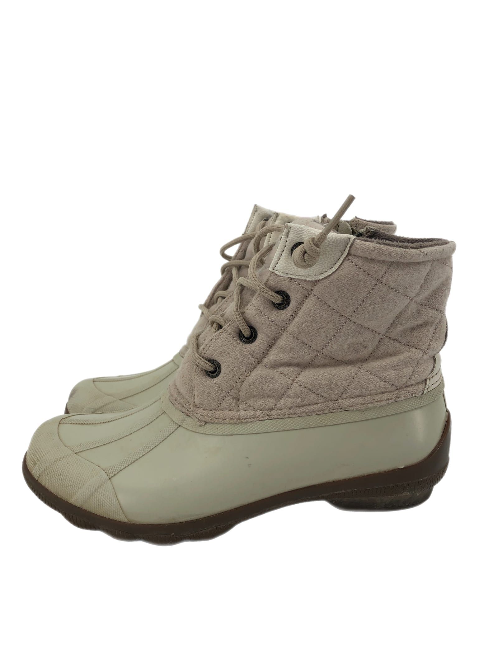 Sperry White & Beige Breathable Winter & Rain Boots