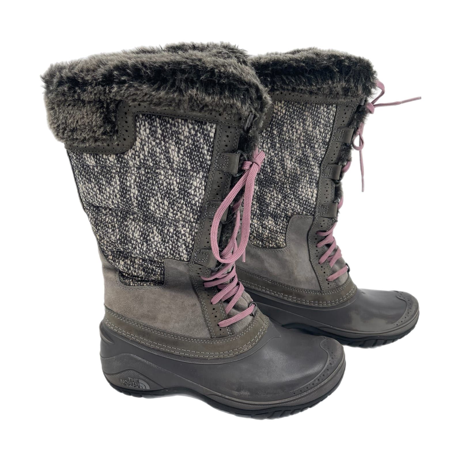 The North Face Gray-Purple Winter & Rain Boots