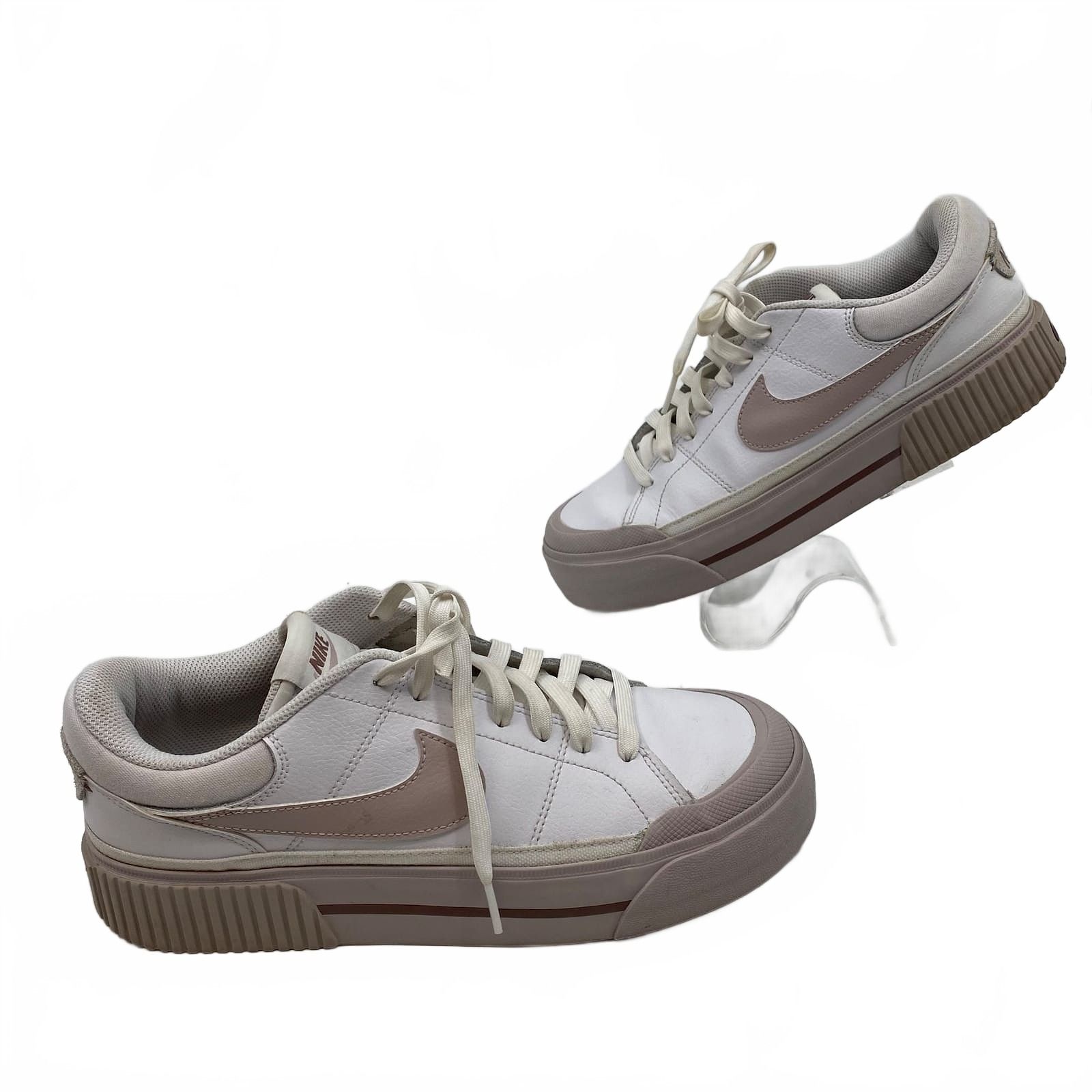 Nike White Leather Court Legacy Lift Sneakers