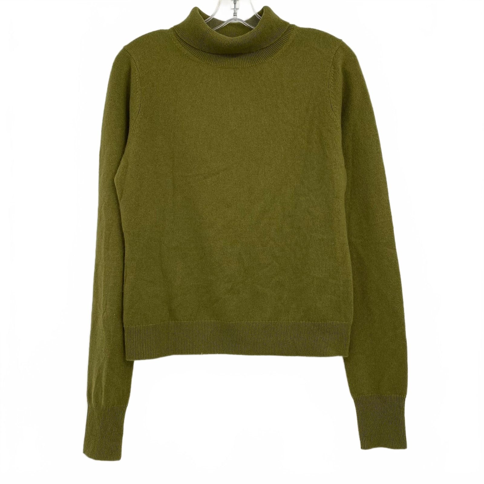 Reformation Green Cashmere Turtleneck Sweater