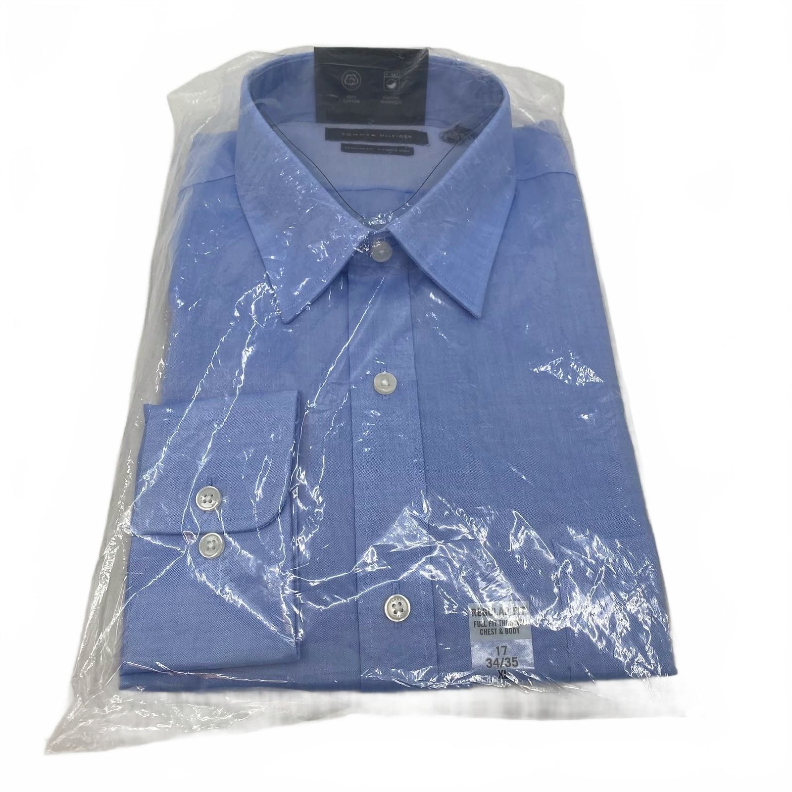 Tommy Hilfiger Blue 100% Cotton Dress Shirt