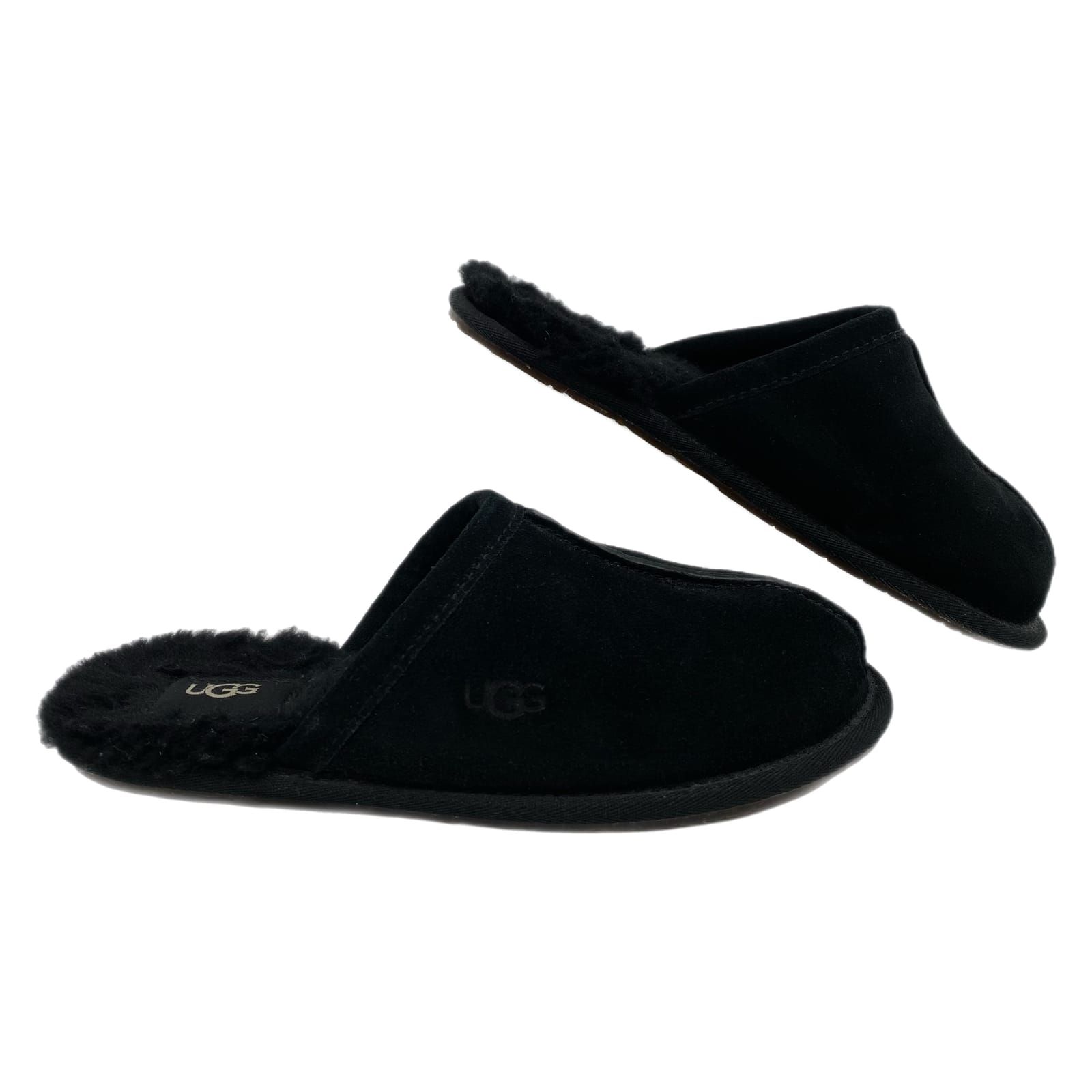 UGG Black Suede Slippers