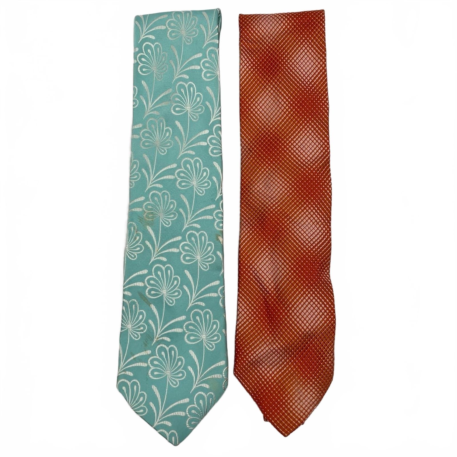 Ted Baker Silk Ties Blue & Orange 2-Pack