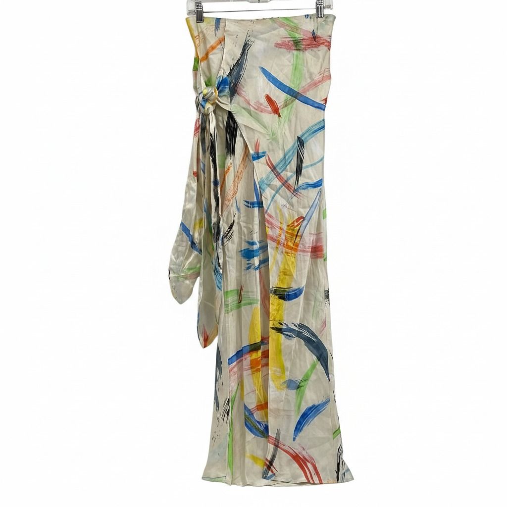 The Line by K White & Yellow Abstract Maxi Skirt