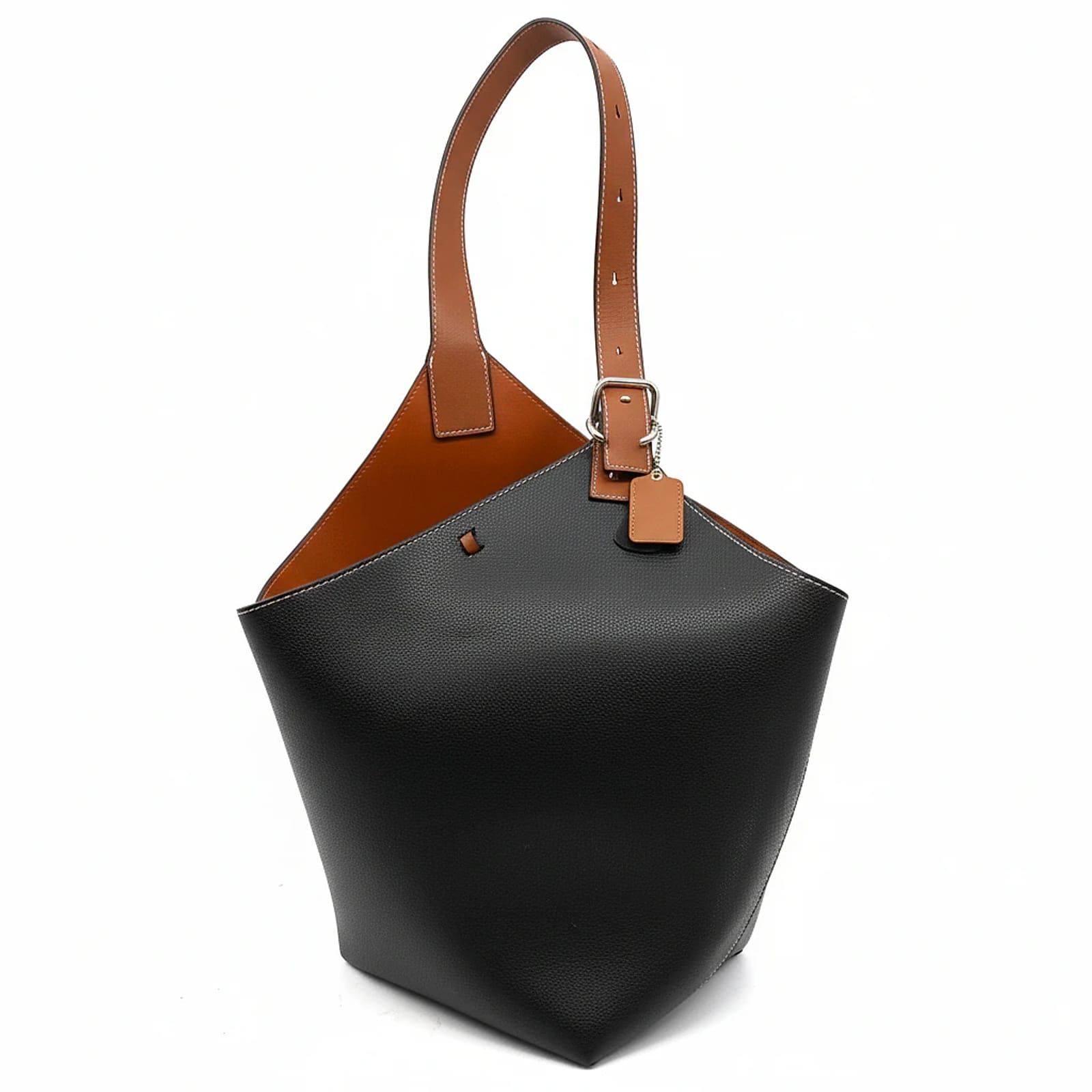 MDBM Black Leather Shoulder Bag