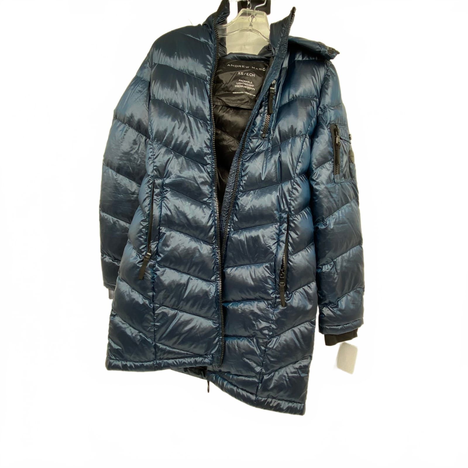 Andrew Marc Navy Puffer Down Jacket