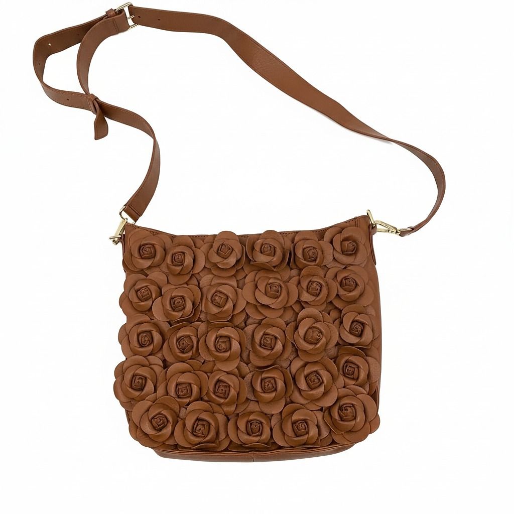 Clever Carriage Crossbody Bag Leather Camel
