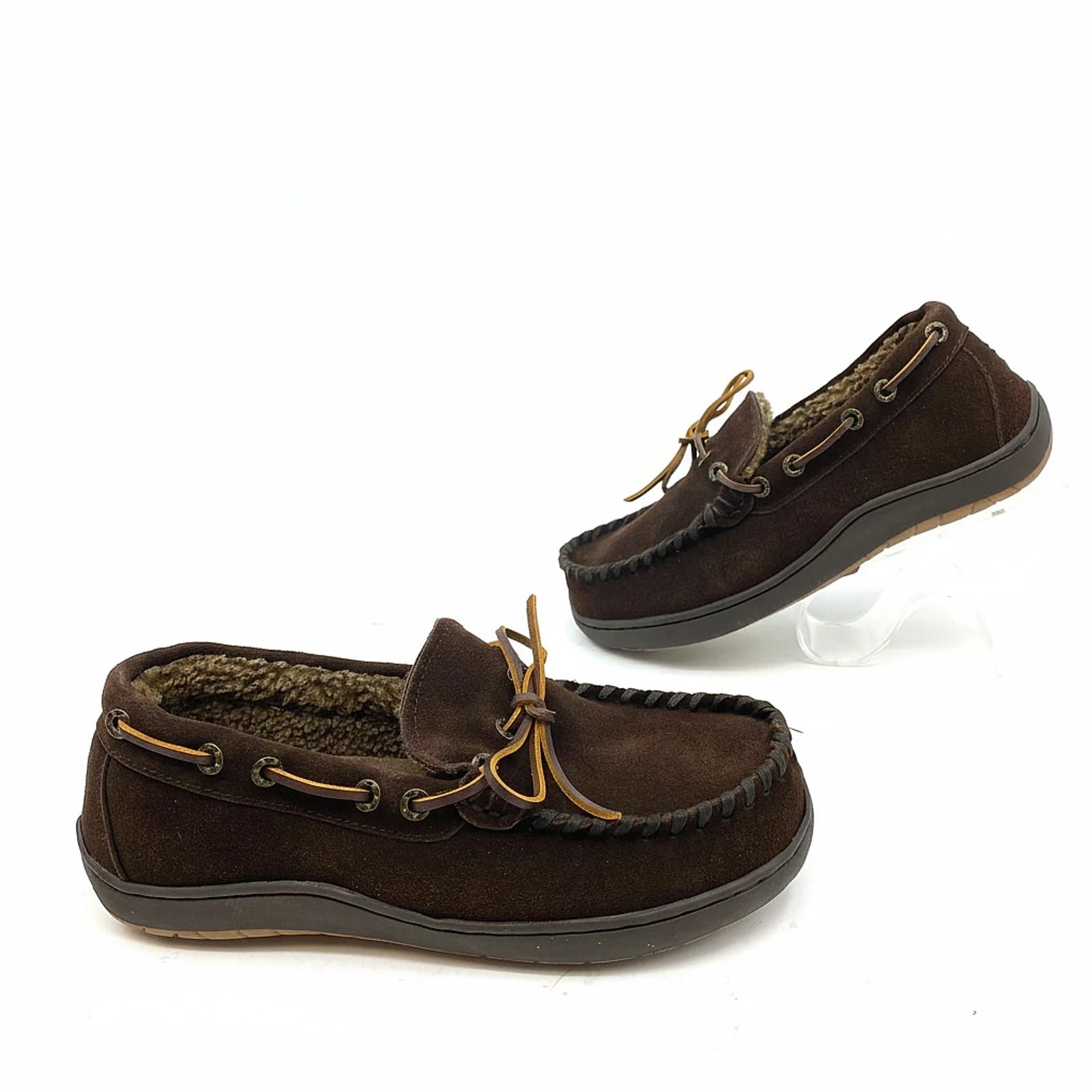 Tempur-Pedic Brown Suede Boat Slipper Shoes