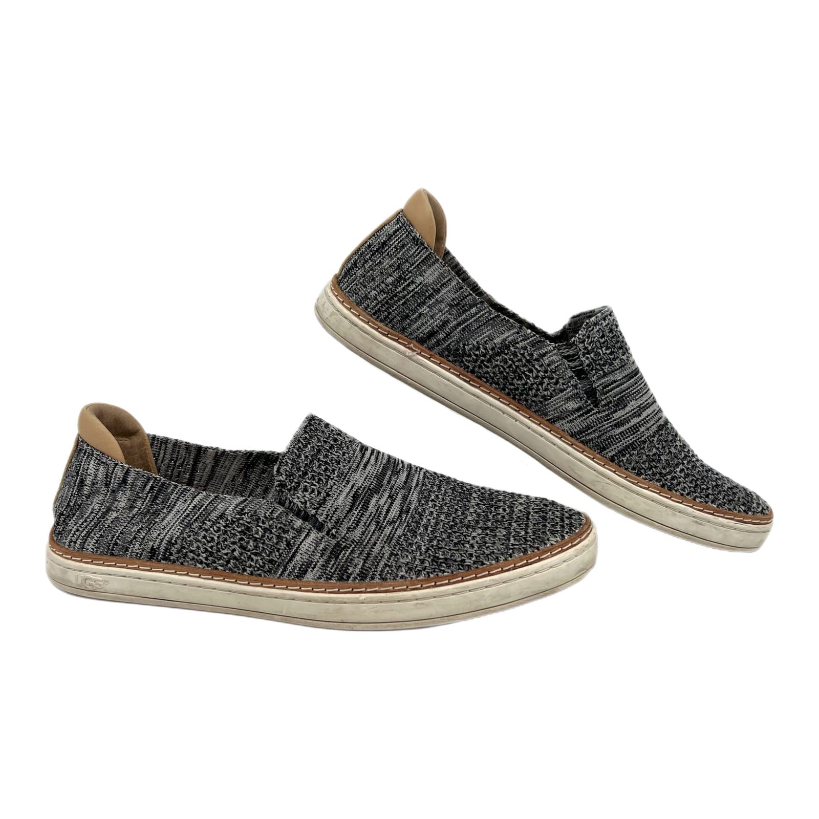 UGG Gray Tan Knit Slip-On Sneakers